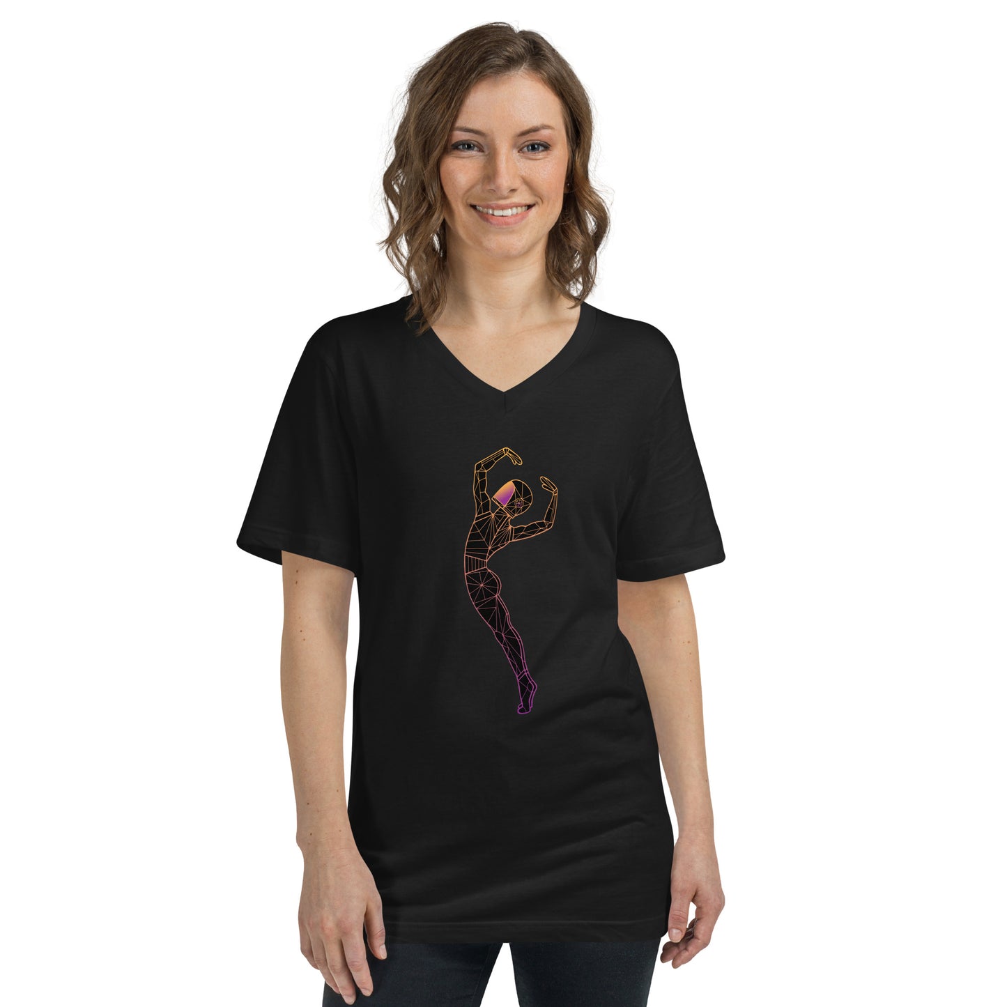 Afroboticus Plasma Unisex Short Sleeve V-Neck T-Shirt