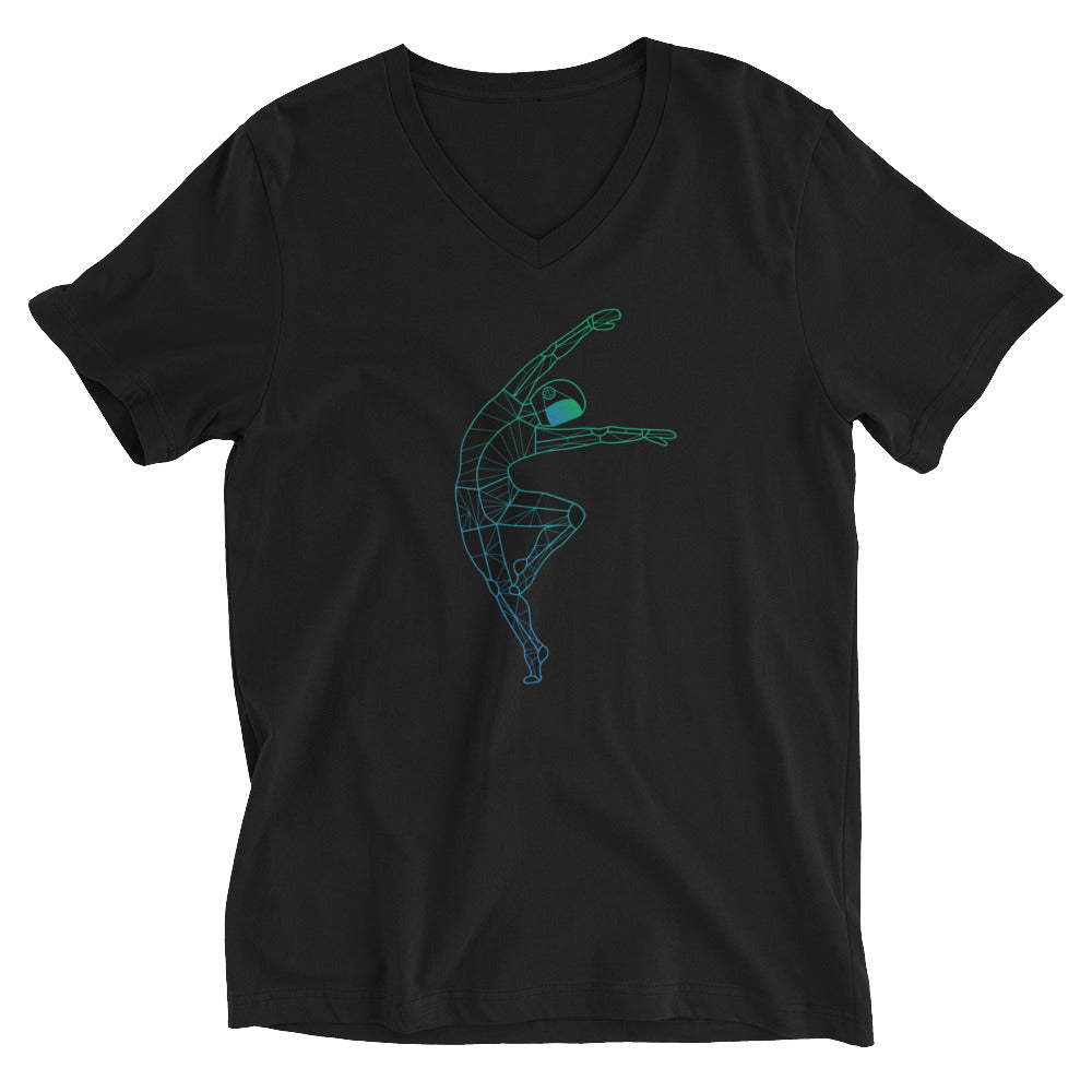 Afroboticus Stellar Drift Unisex Short Sleeve V-Neck T-Shirt
