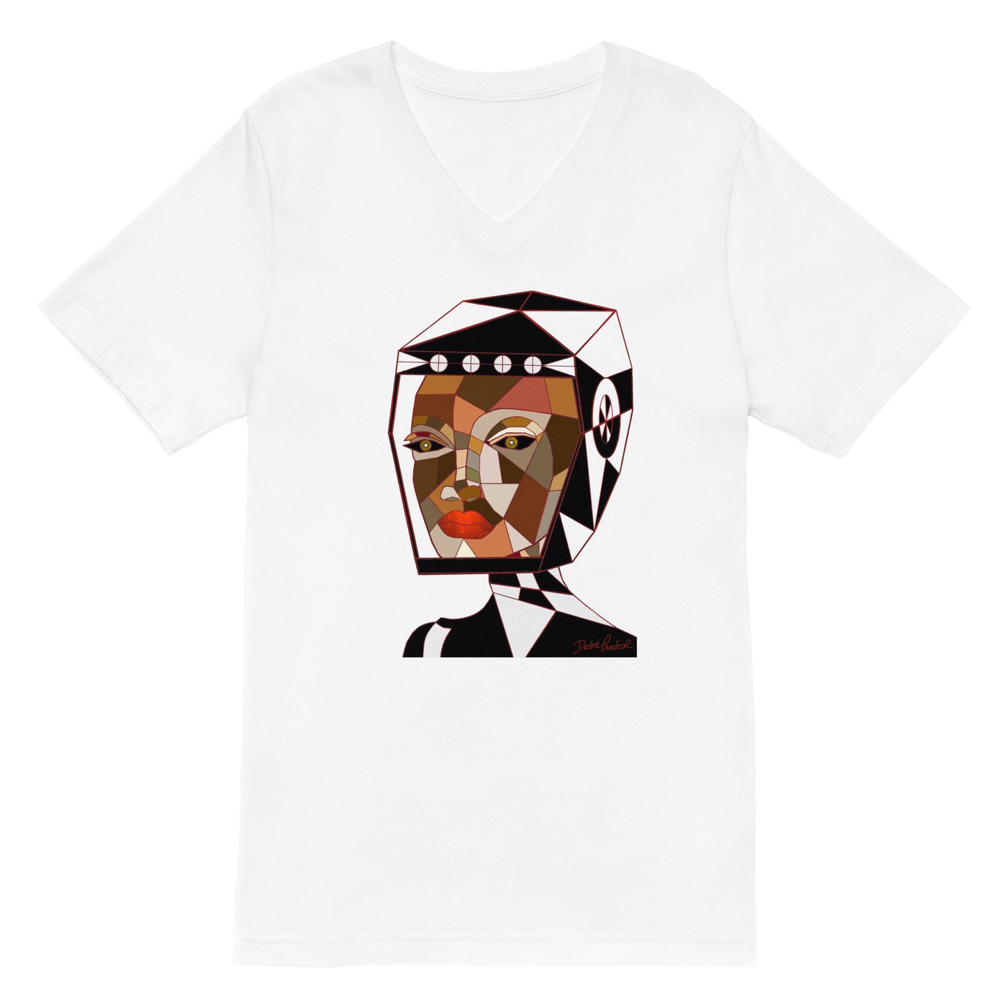 Afrobotica Bella Earth Unisex Short Sleeve V-Neck T-Shirt