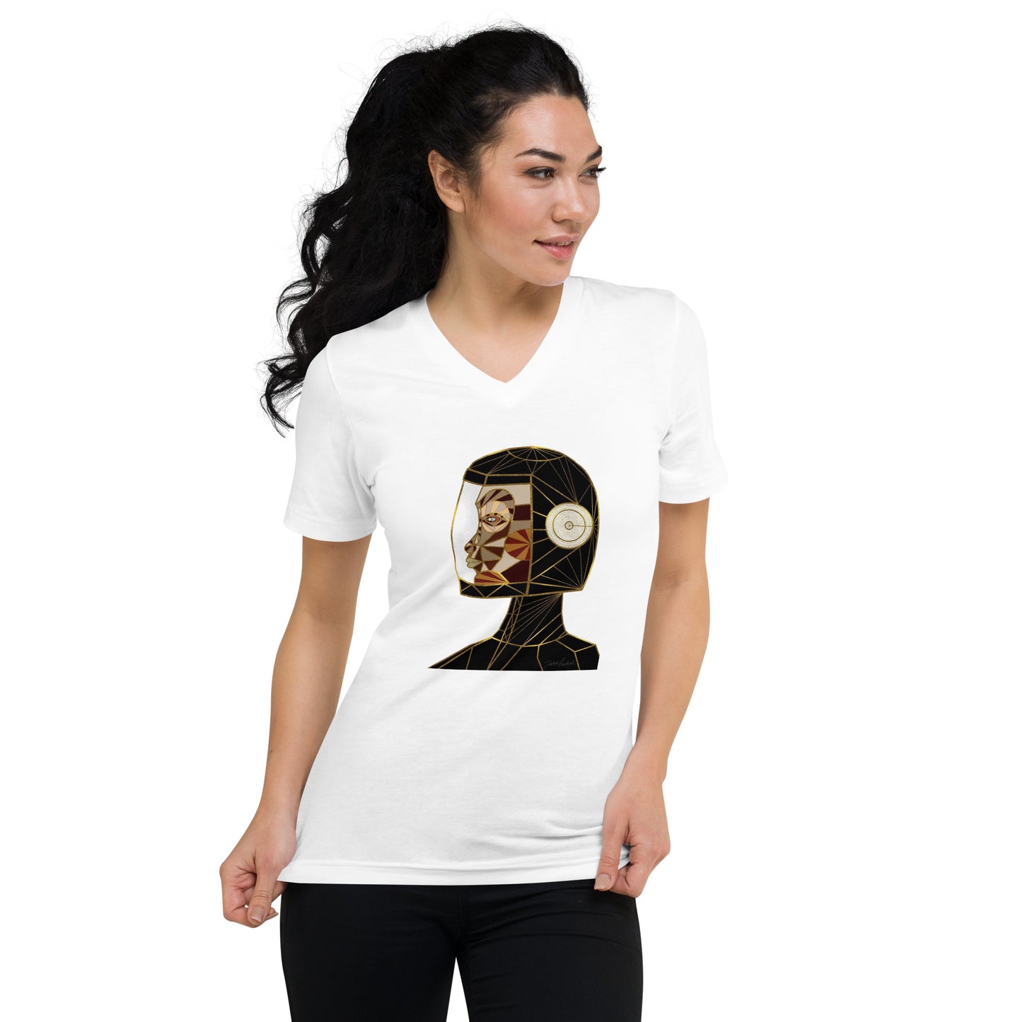 Afrobotica Native Earth Unisex Short Sleeve V-Neck T-Shirt