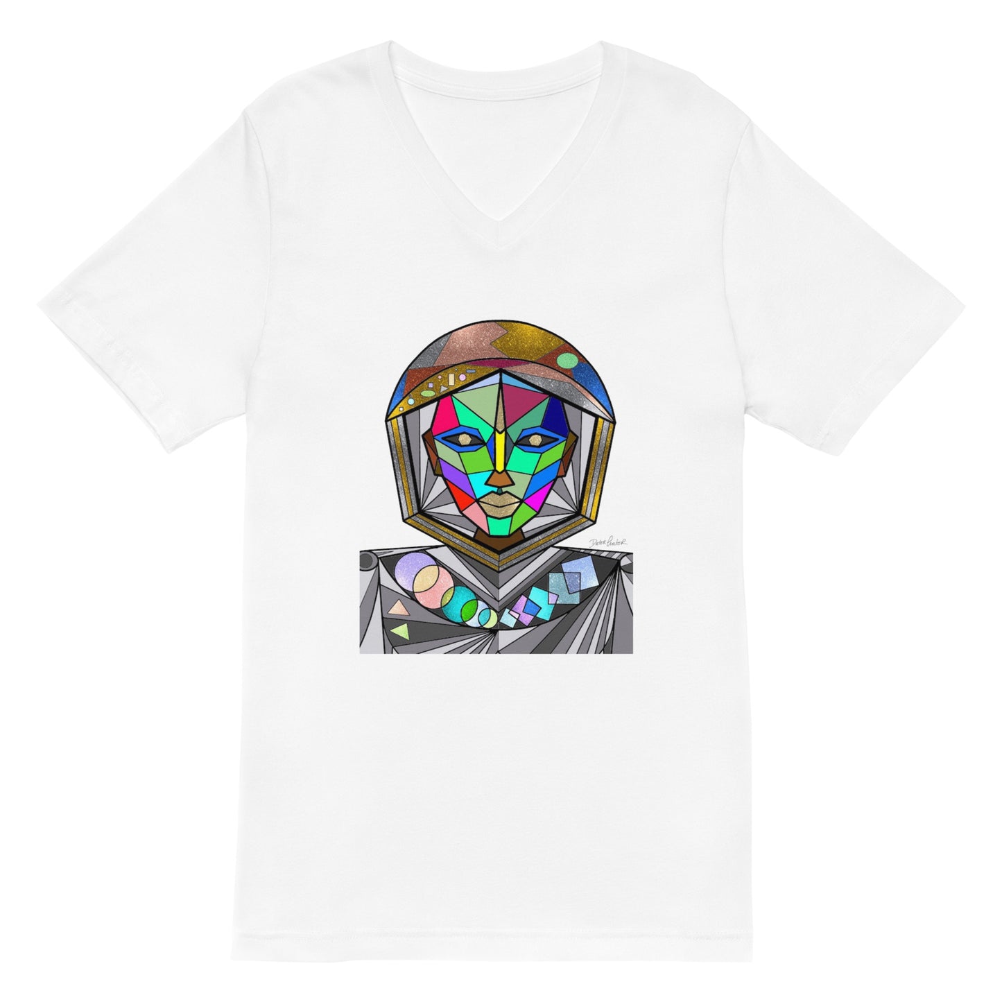 Afrobotica Avatar Multi Unisex Short Sleeve V-Neck T-Shirt