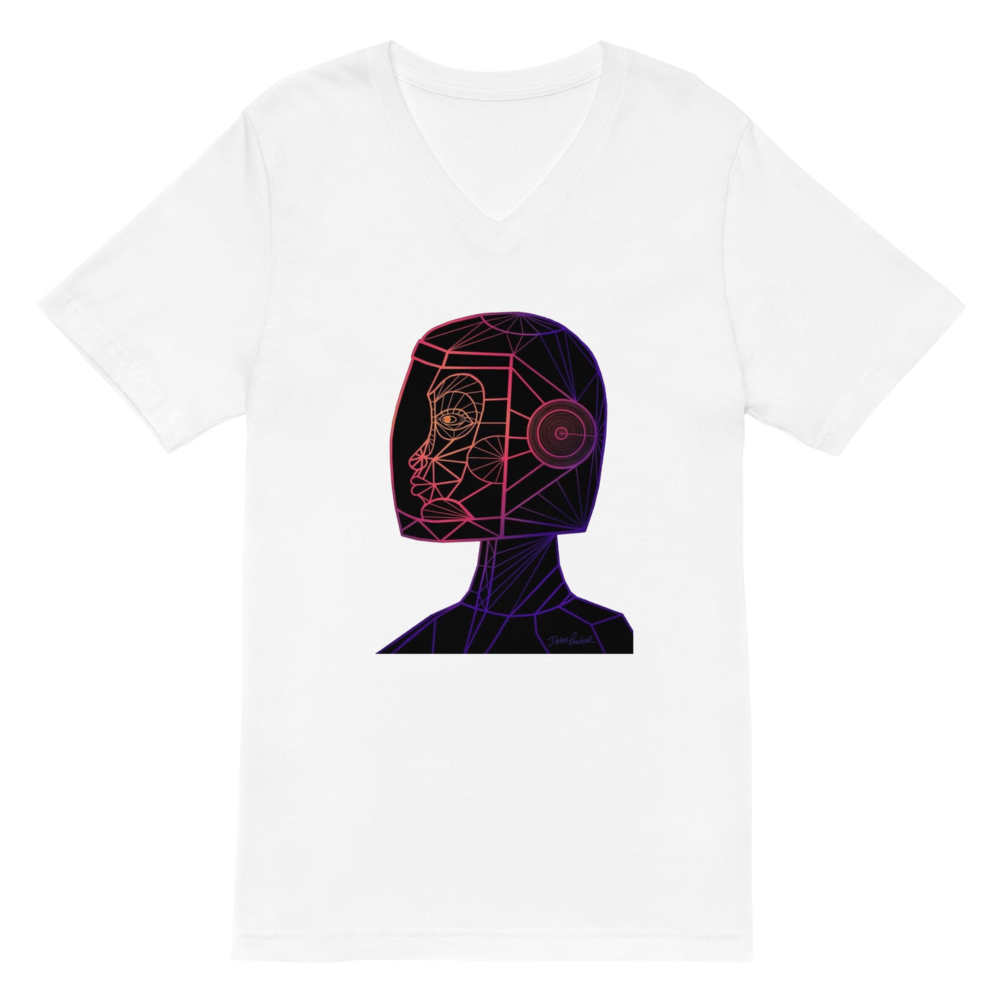Afrobotica Native Neon Unisex Short Sleeve V-Neck T-Shirt