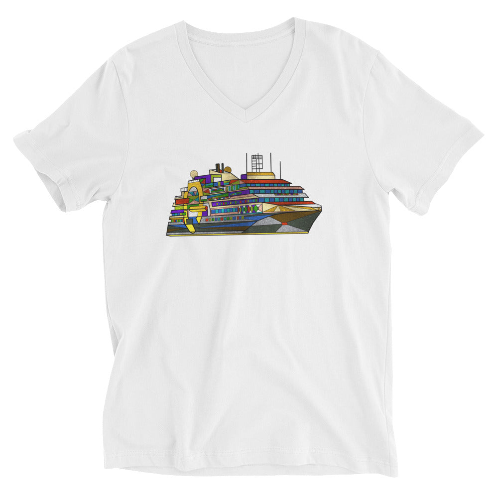 Ultramarine Unisex Short Sleeve V-Neck T-Shirt