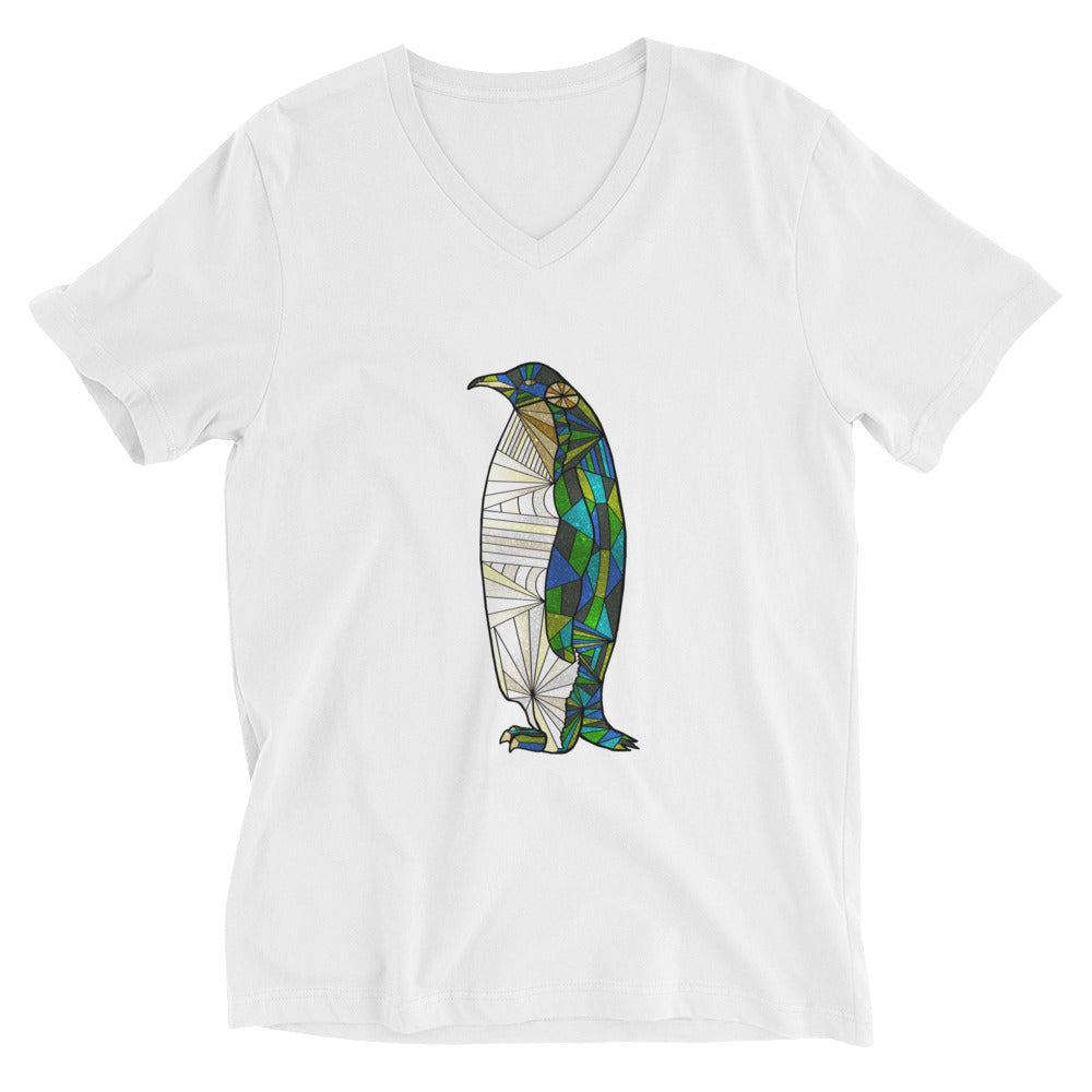 Antartic Serenity Unisex Short Sleeve V-Neck T-Shirt