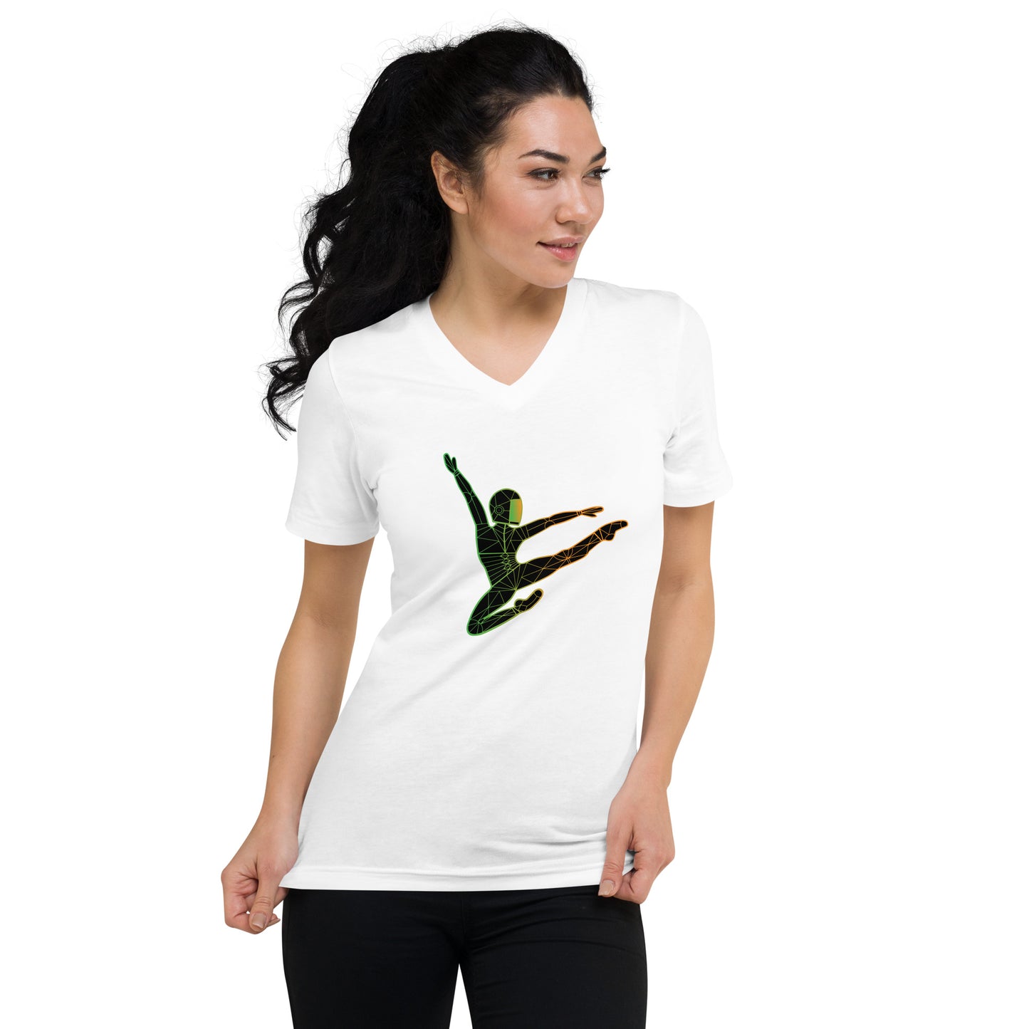 Afroboticus Emerald Unisex Short Sleeve V-Neck T-Shirt