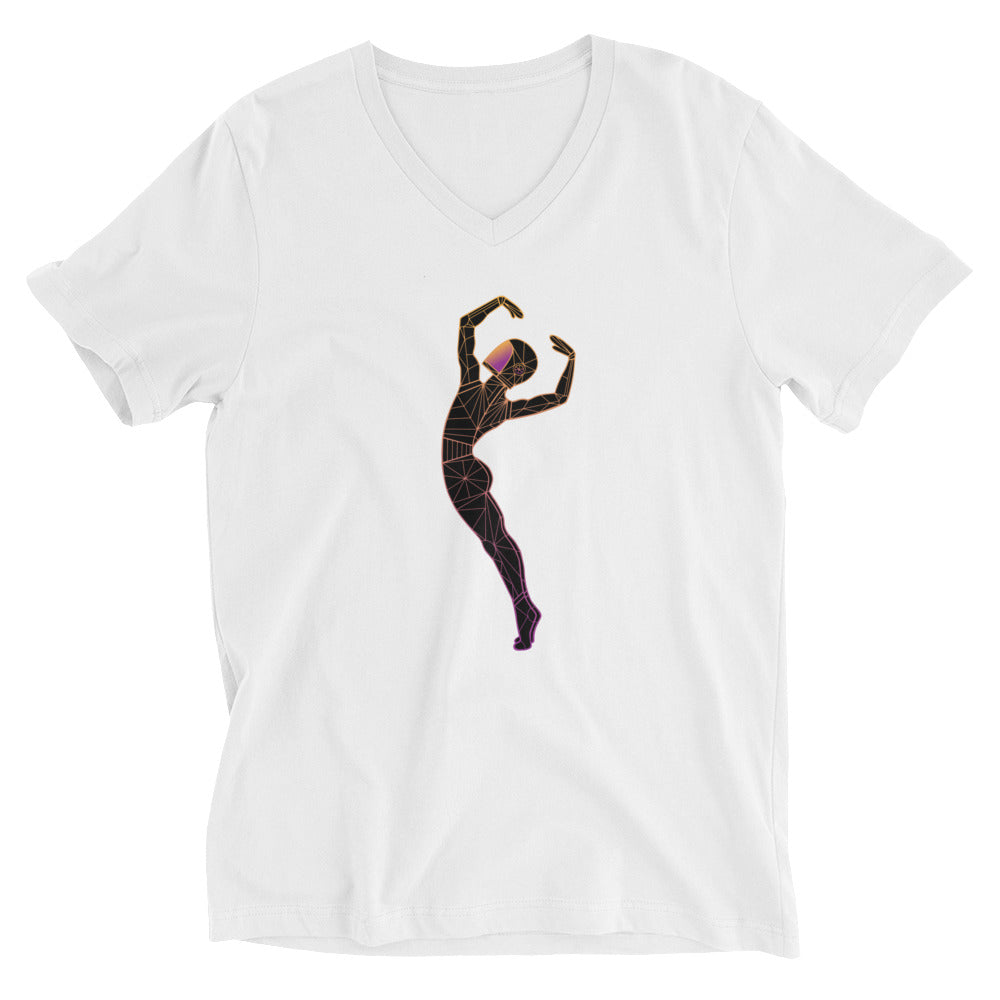Afroboticus Plasma Unisex Short Sleeve V-Neck T-Shirt