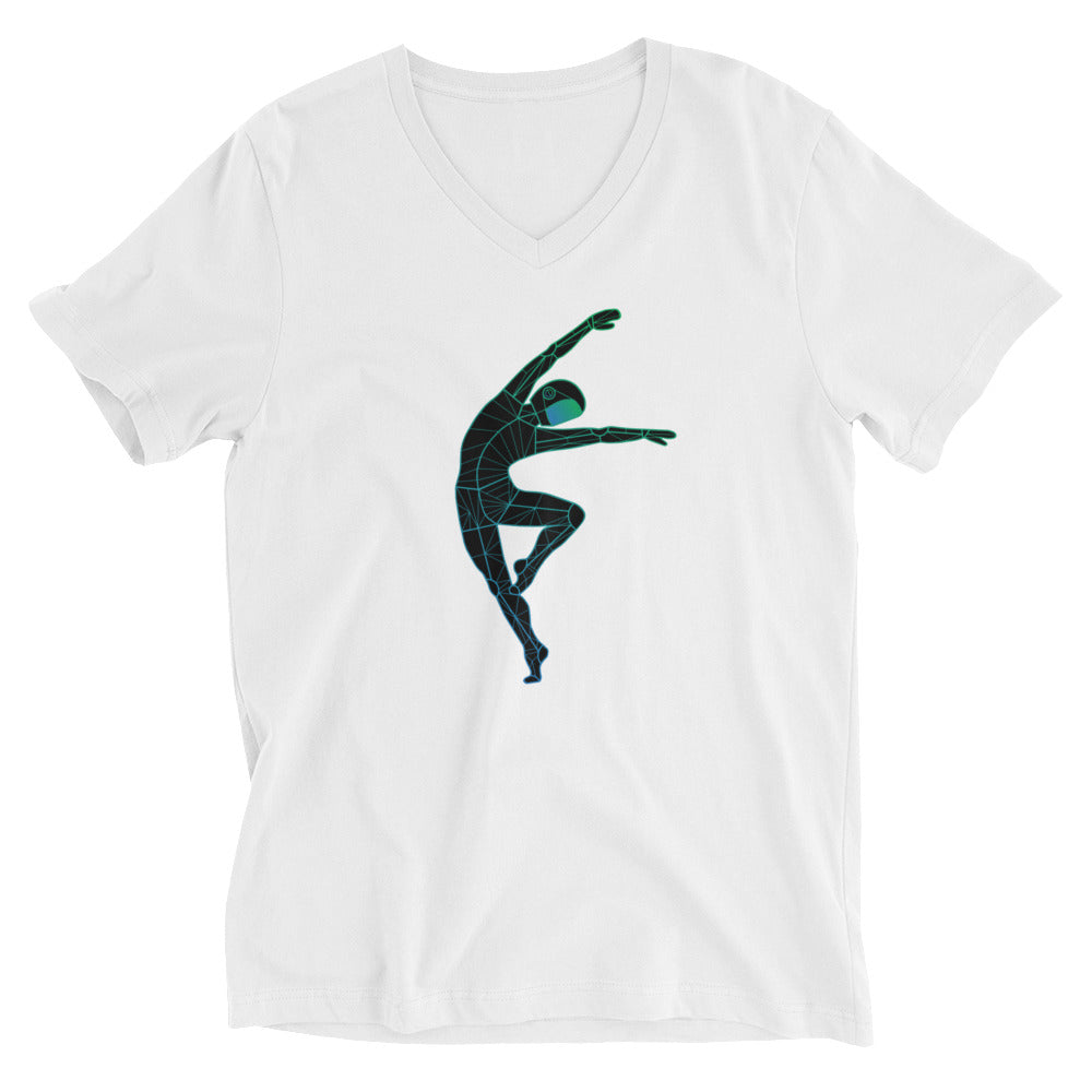 Afroboticus Stellar Drift Unisex Short Sleeve V-Neck T-Shirt