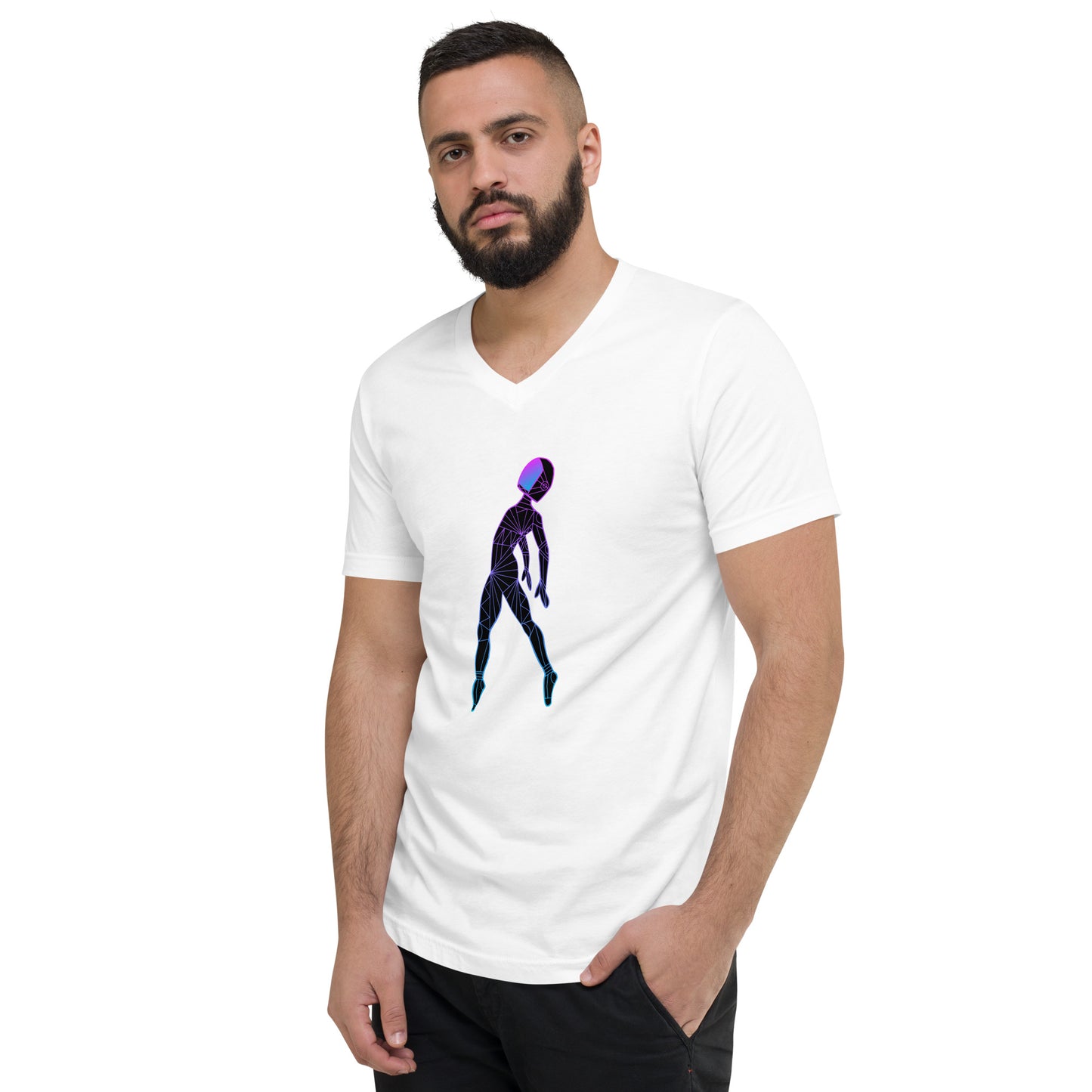 Afroboticus Cobalt Unisex Short Sleeve V-Neck T-Shirt