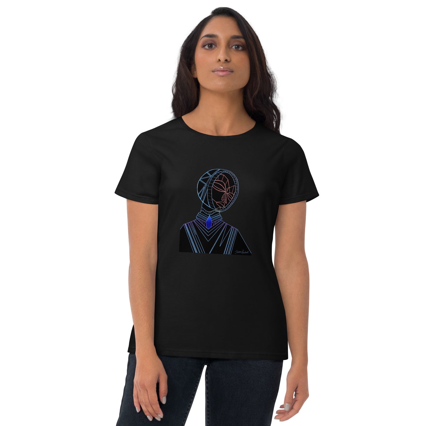 Afrobotica Melancholy Blue Women's short sleeve t-shirt
