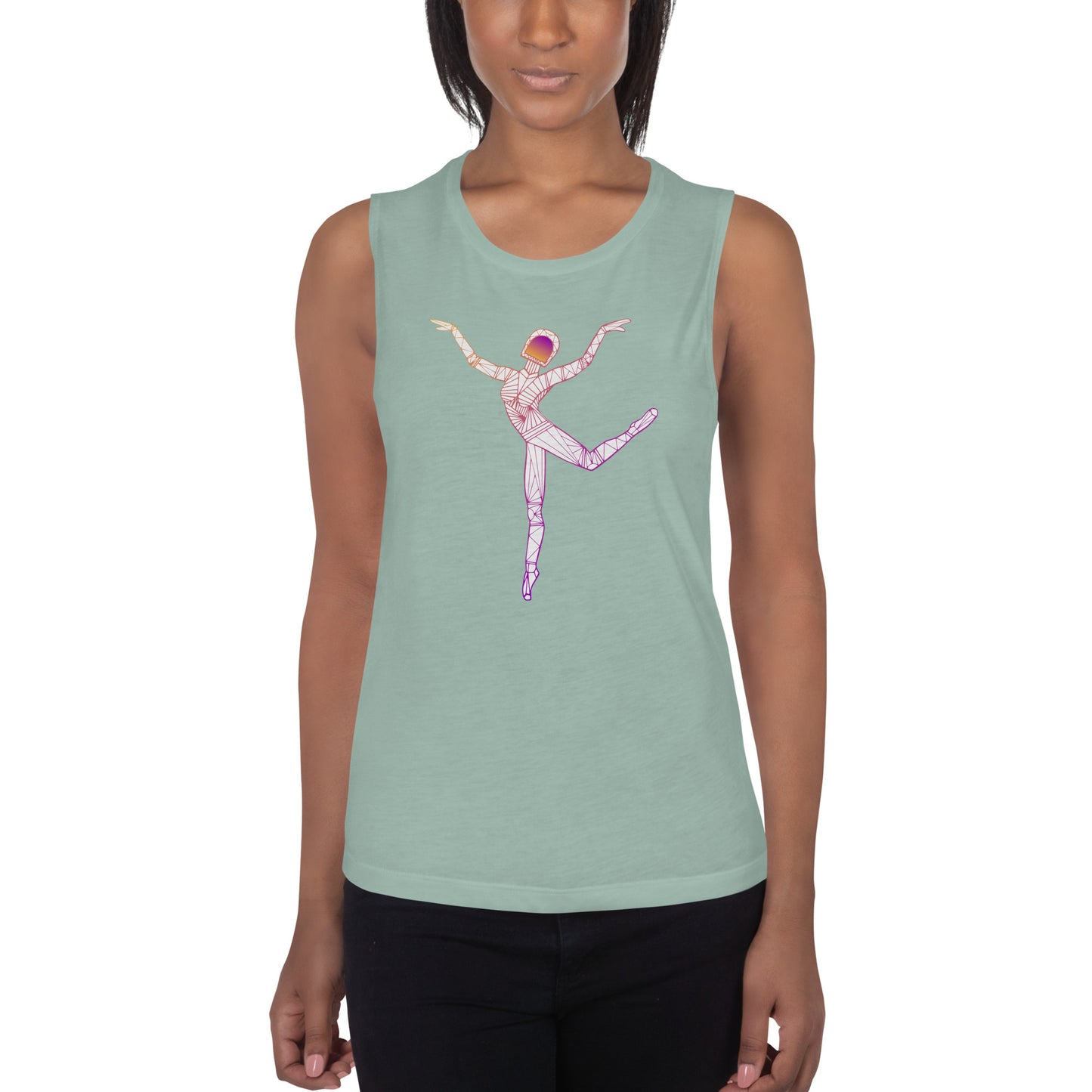 Afrobotica Rings Ladies’ Muscle Tank