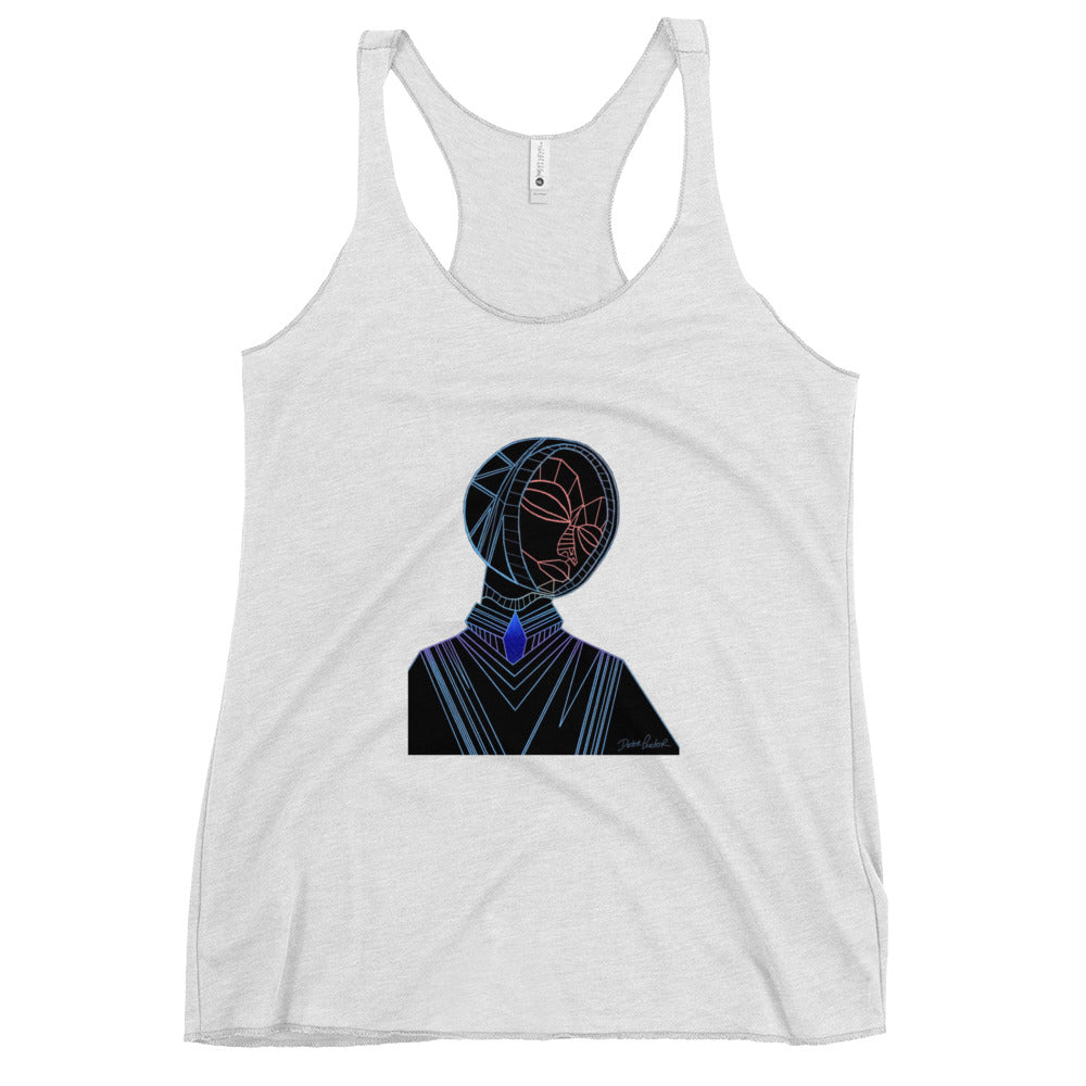 Afrobotica Melancholy Blue Women's Racerback Tank