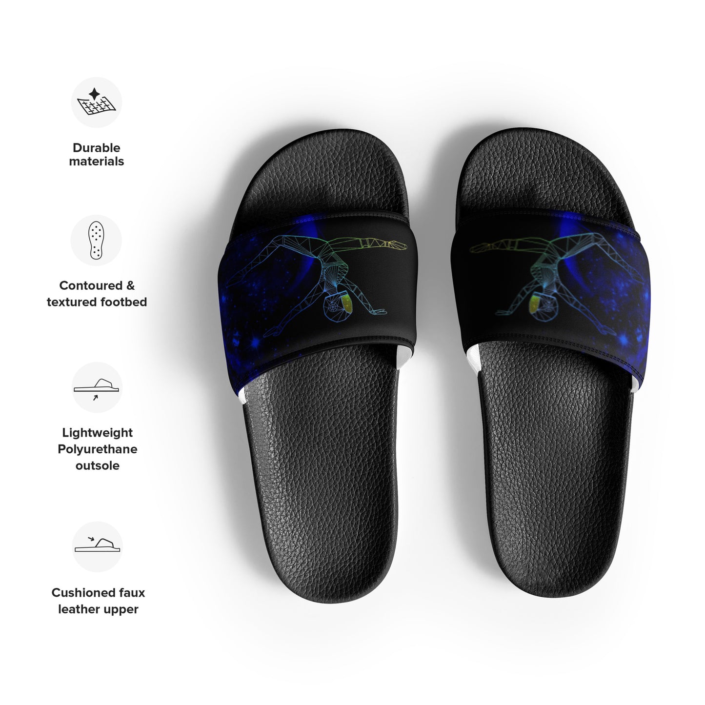 Afrobotica Ciseaux Blue Women's slides