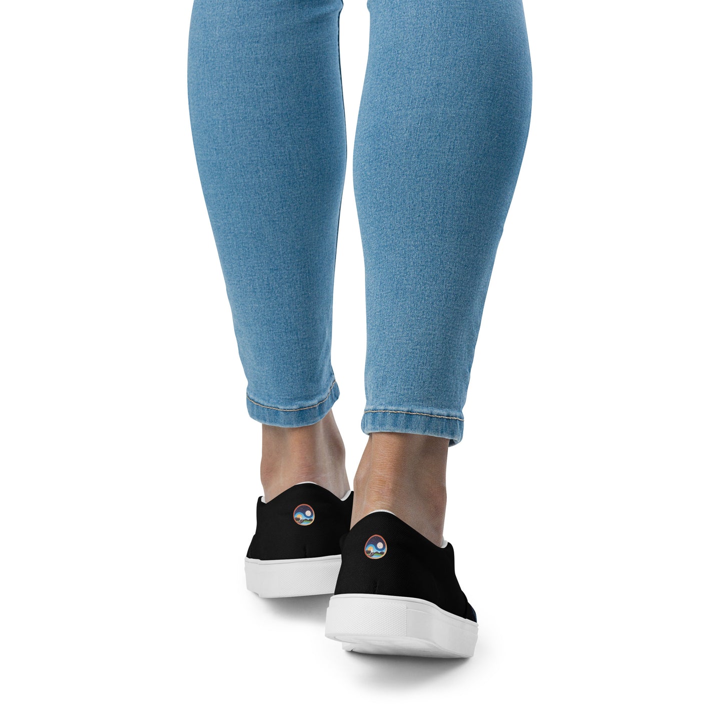 Afrobotica Leap Blue Women’s slip-on canvas shoes