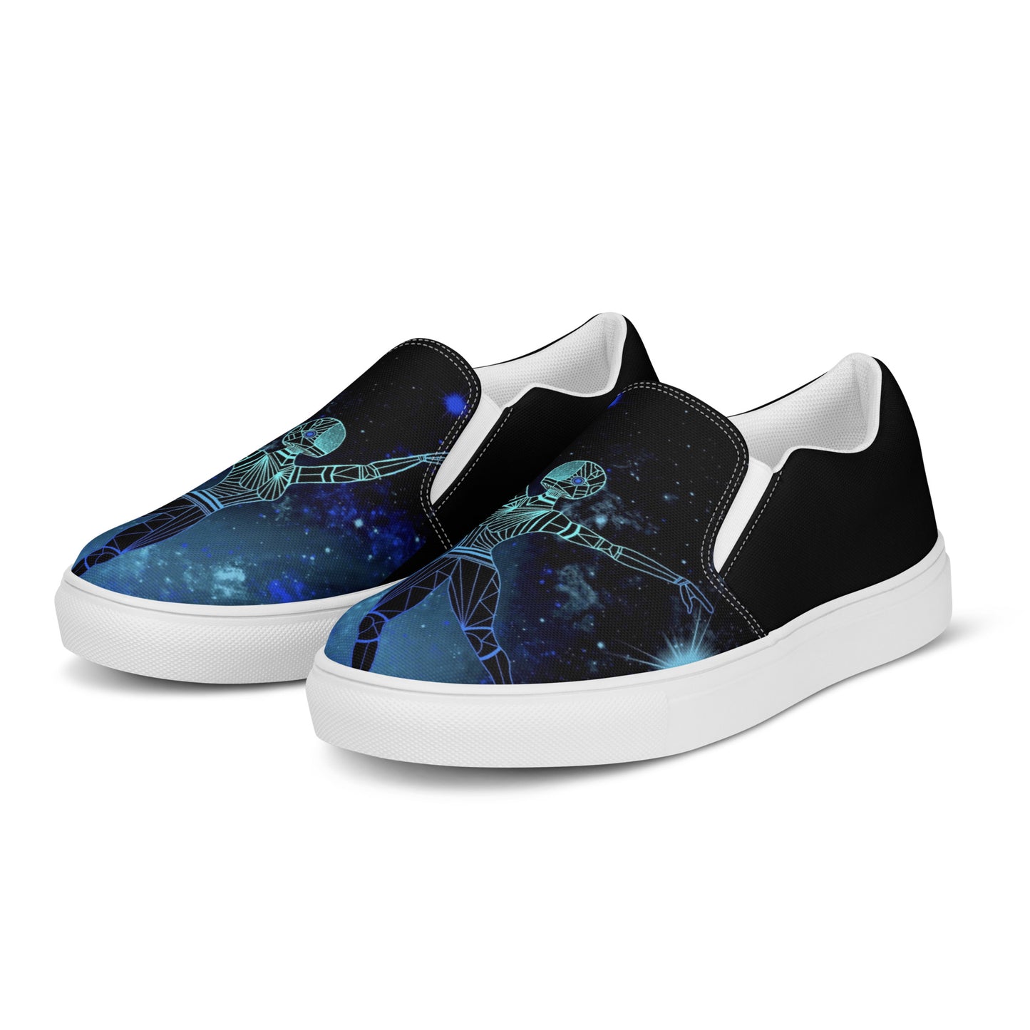 Afrobotica Leap Blue Women’s slip-on canvas shoes