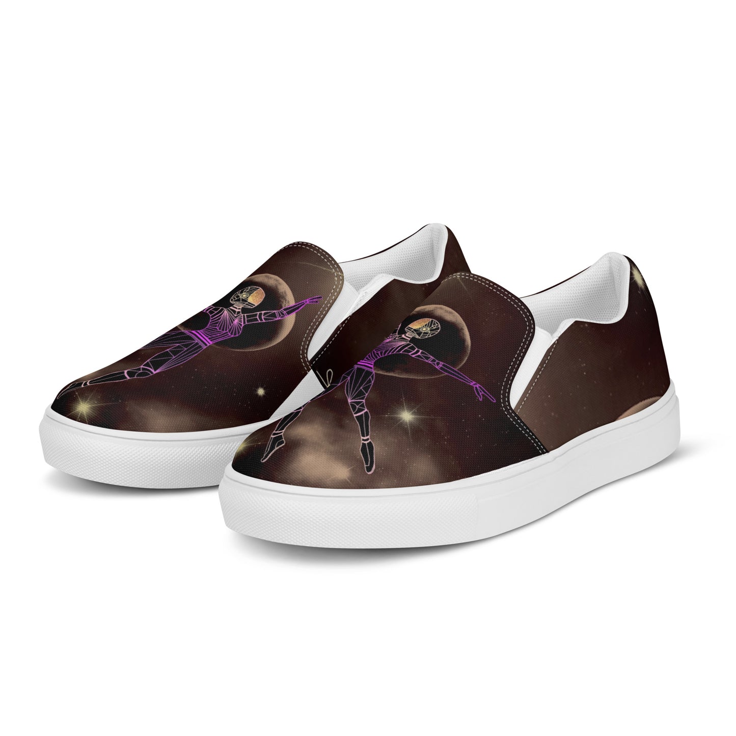 Afrobotica Leap into the Moon Women’s slip-on canvas shoes