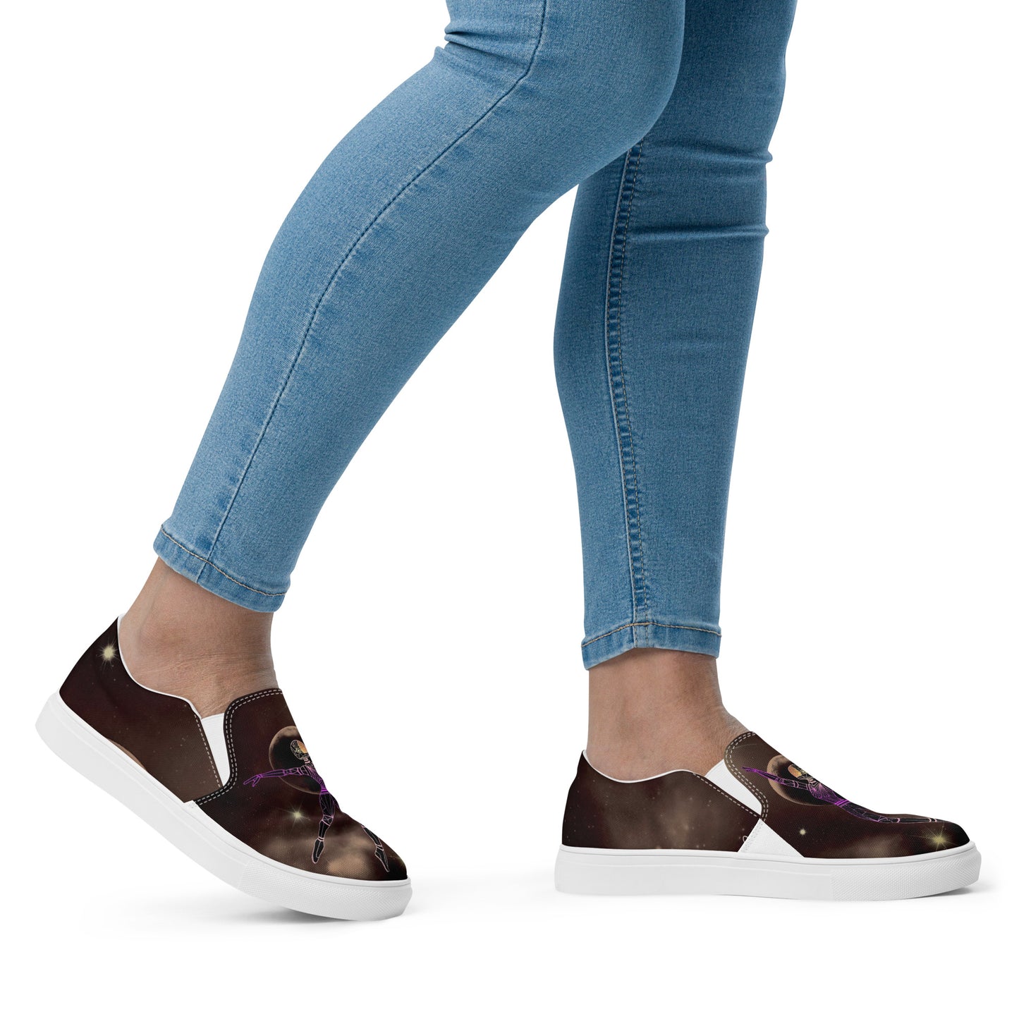 Afrobotica Leap into the Moon Women’s slip-on canvas shoes