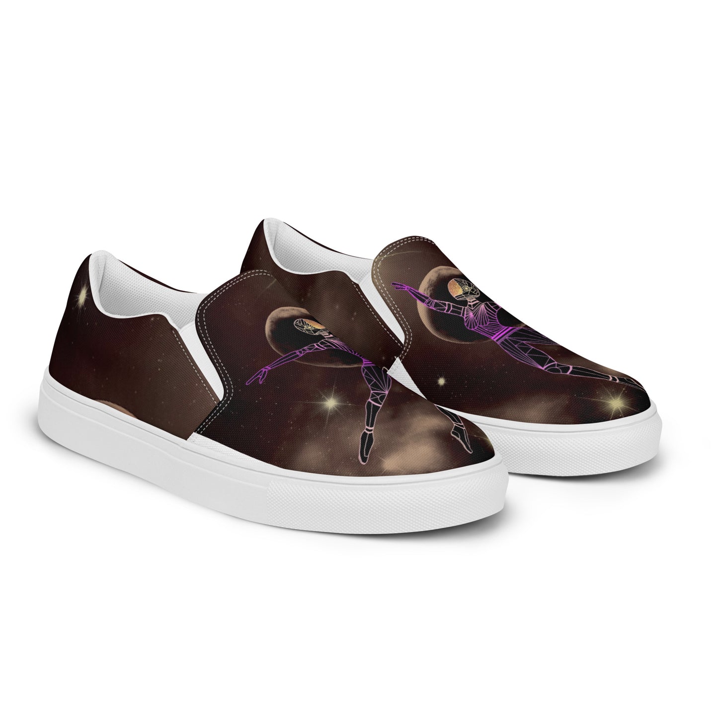 Afrobotica Leap into the Moon Women’s slip-on canvas shoes