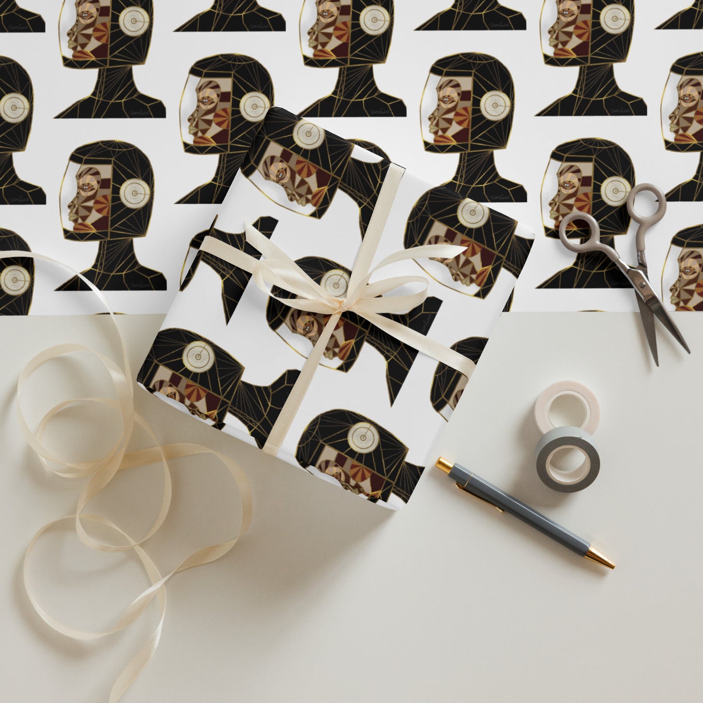 Afrobotica Earth Wrapping paper sheets