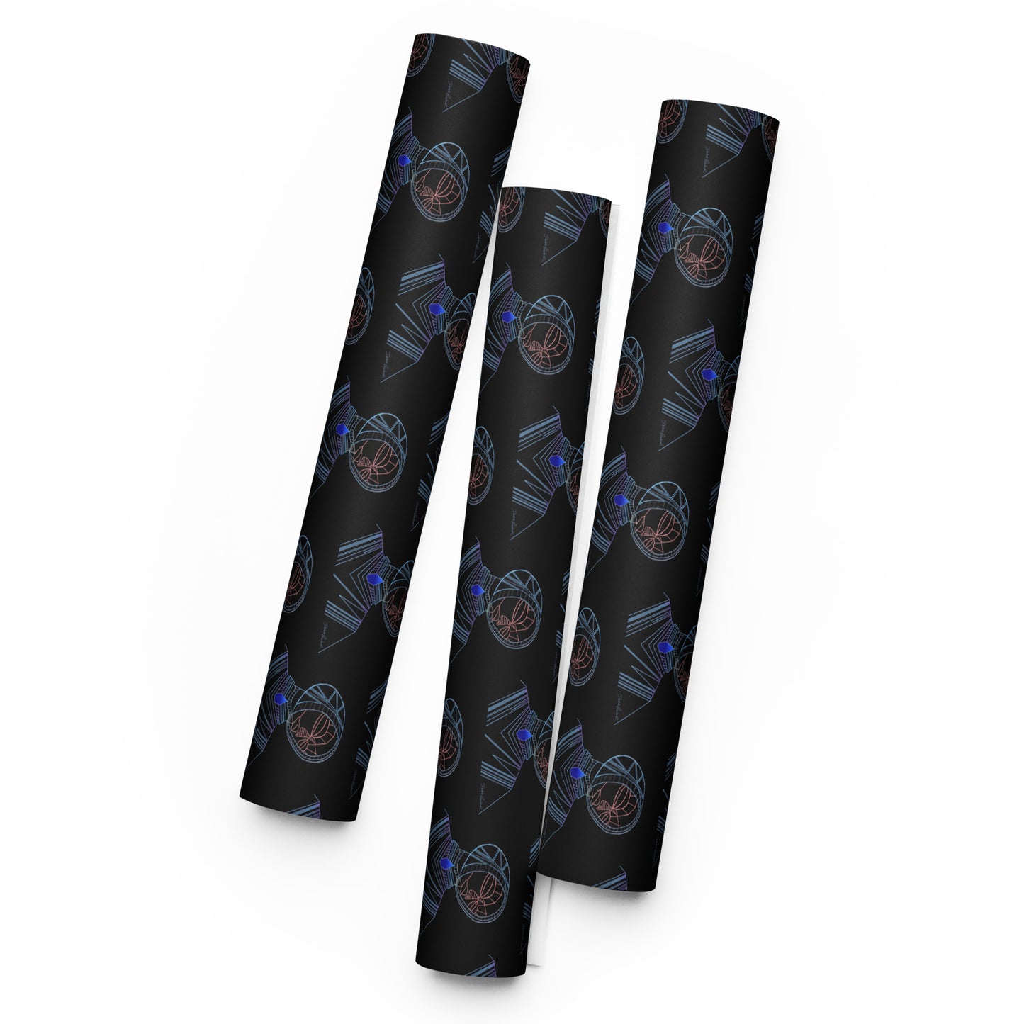 Afrobotica Melancholy Blue Wrapping paper sheets