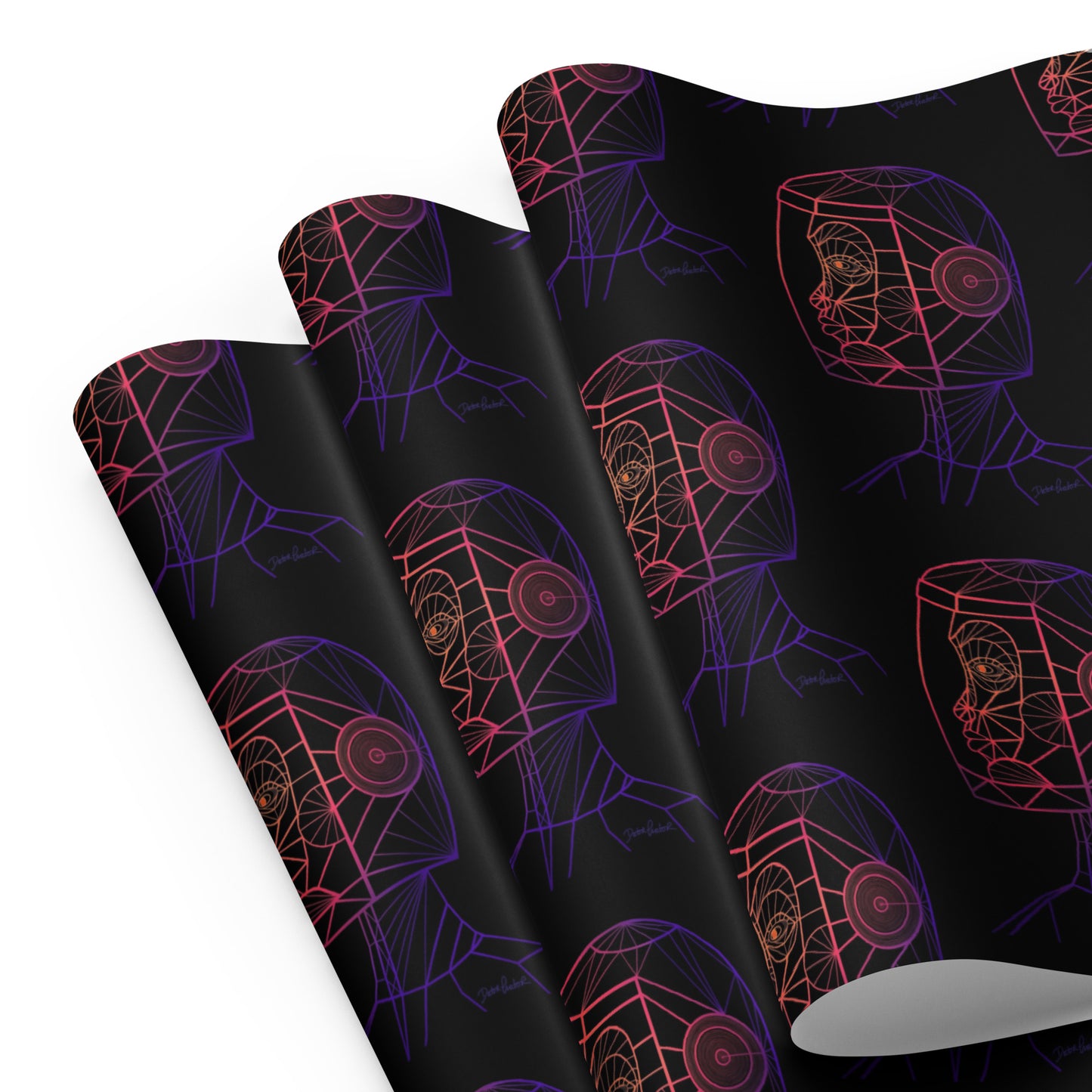 Afrobotica Native Neon Wrapping paper sheets