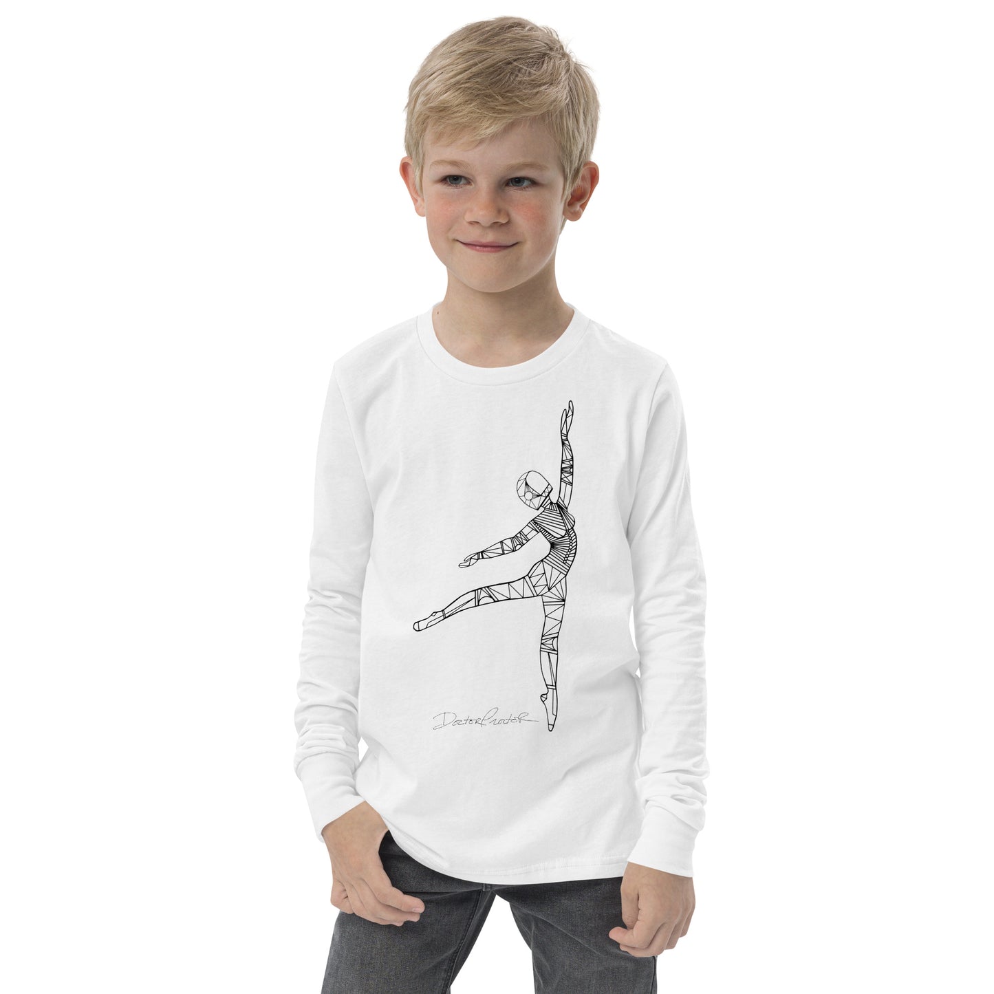 Afrobotica Pointe Youth long sleeve tee