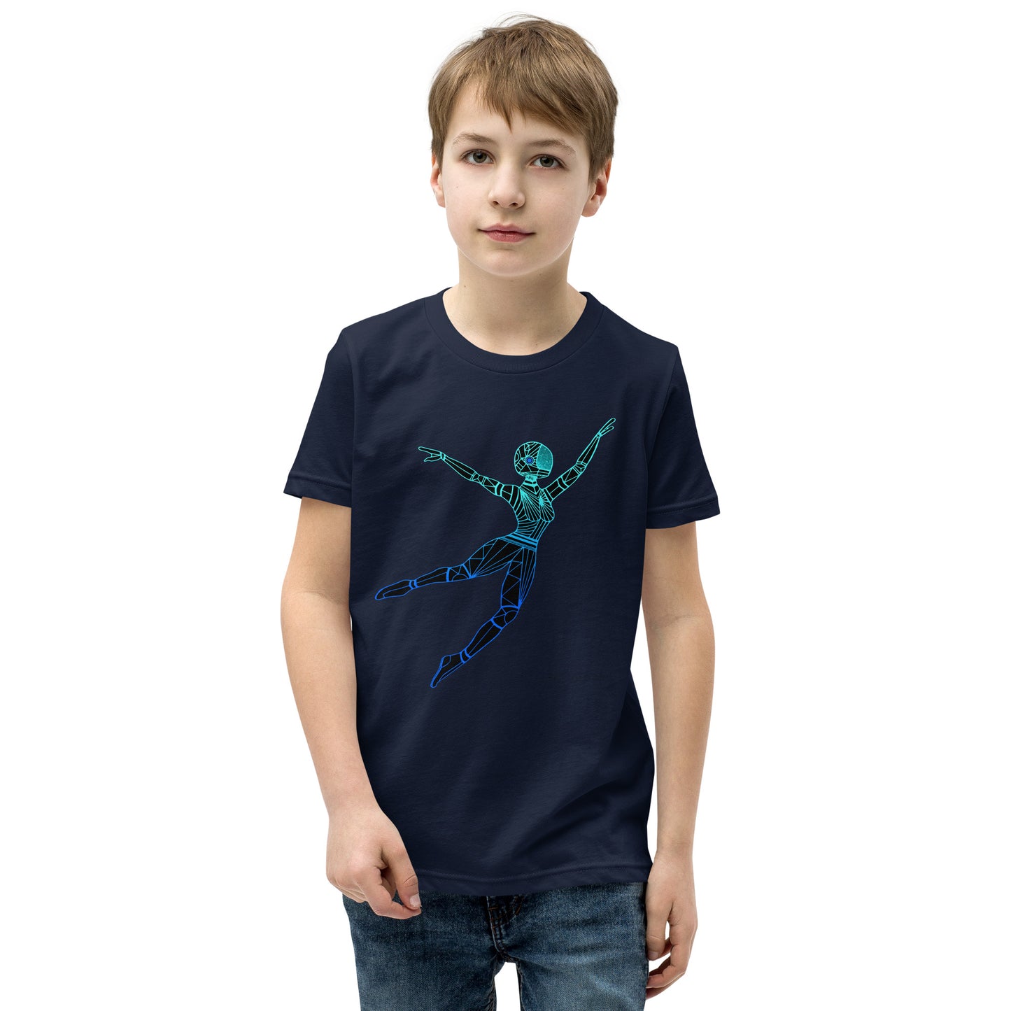 Afrobotica Leap Blue Youth Short Sleeve T-Shirt