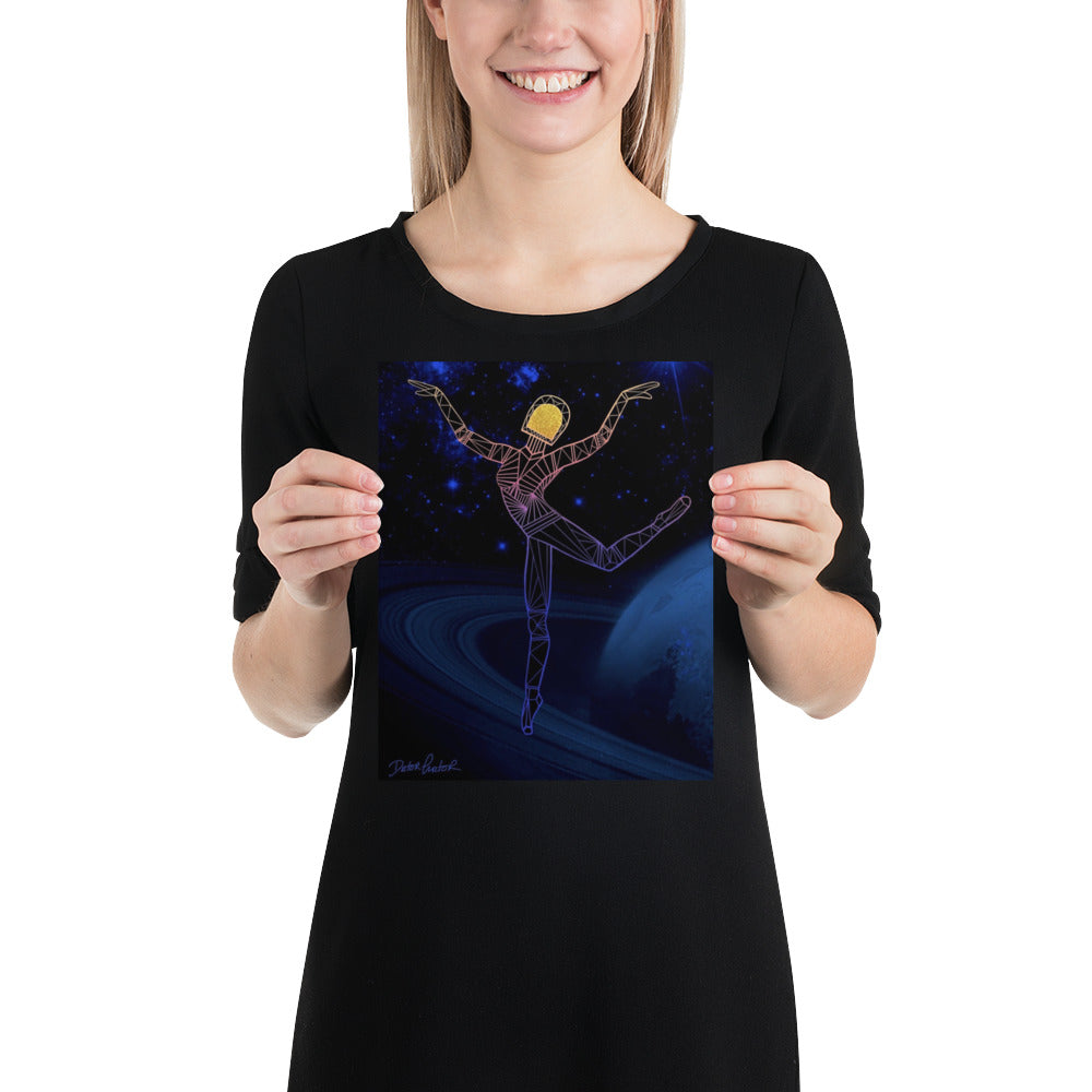 Afrobotica Rings Blue Poster (8 x 10)