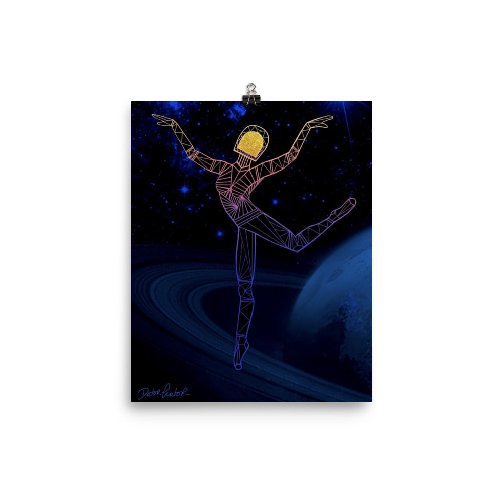 Afrobotica Rings Blue Poster (8 x 10)