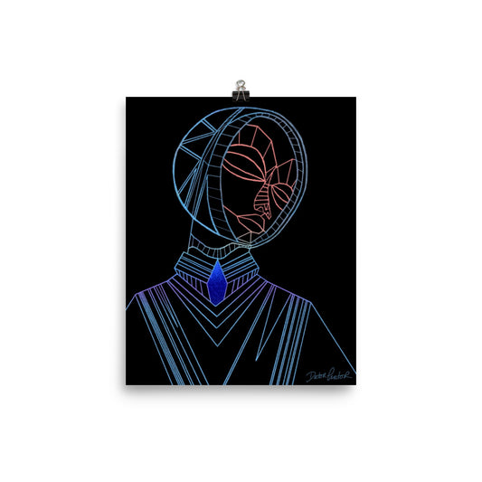 Afrobotica Melancholy Blue Poster (8 x 10)