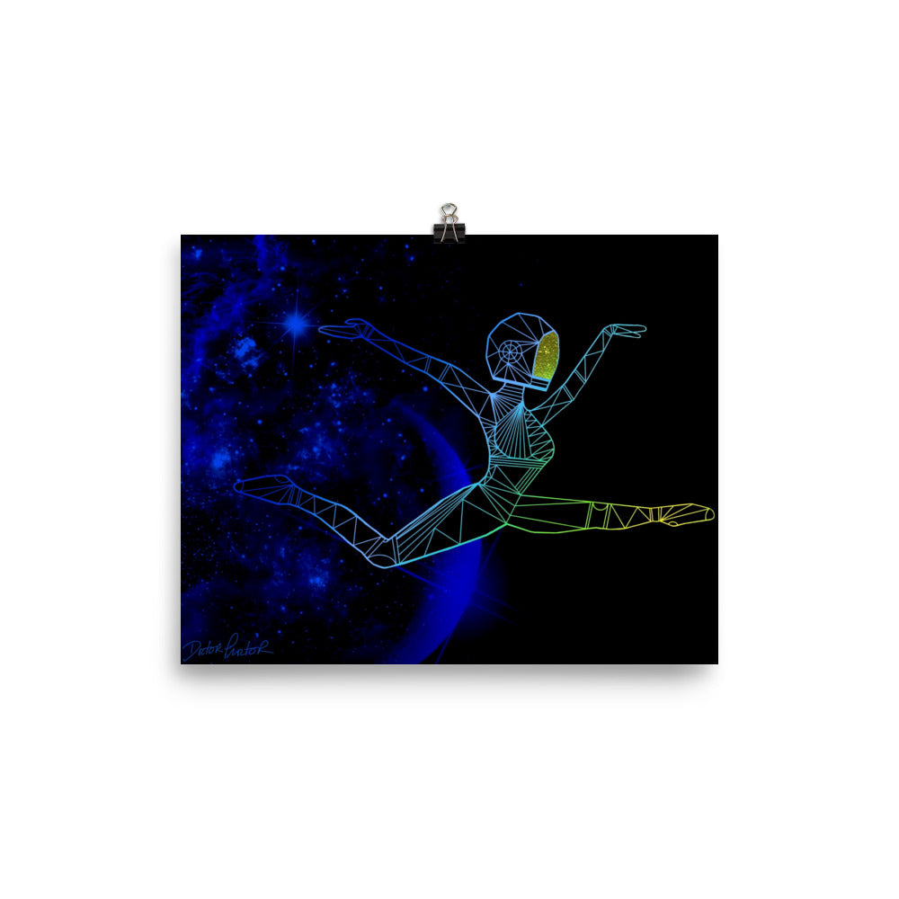 Afrobotica Ciseaux Blue Poster (8 x 10)
