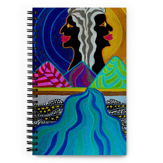 AfroGaia Night Light Spiral notebook