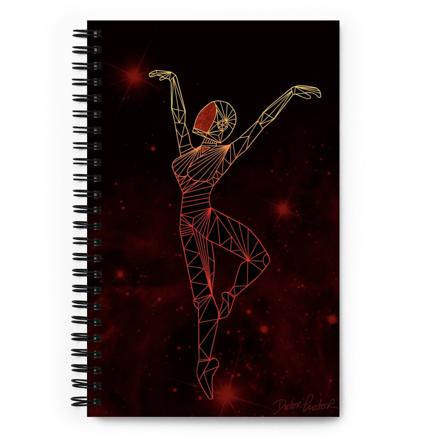 Afrobotica Releve Red Spiral notebook