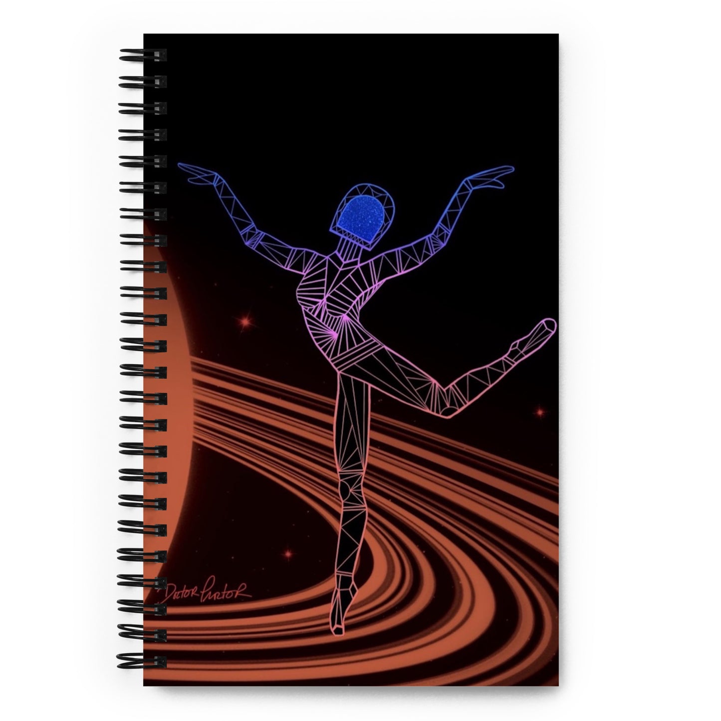 Afrobotica Rings Red Spiral notebook