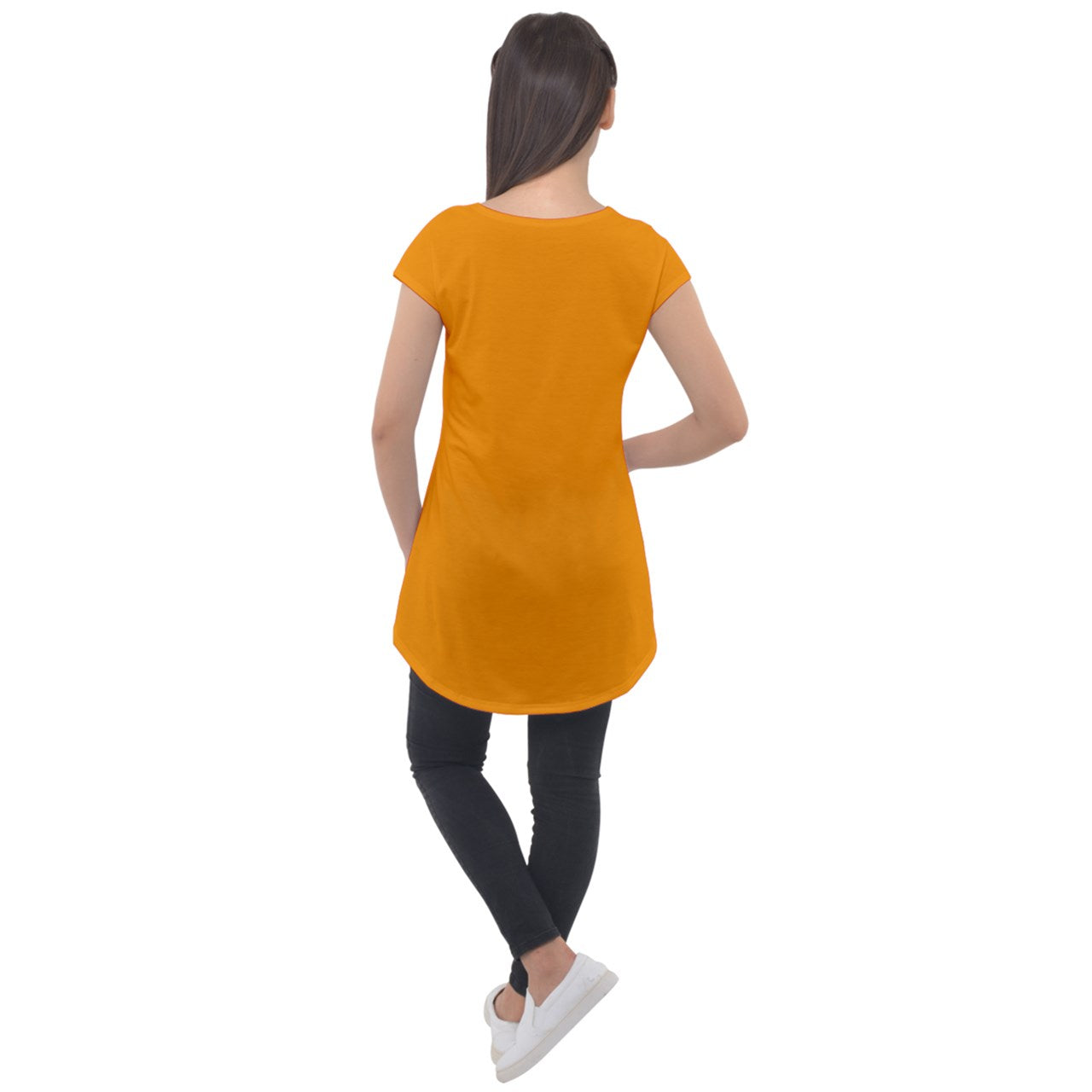 Afrobotica Releve Transparent Cap Sleeve High Low Top