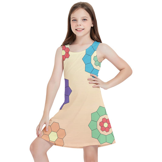 LuckyNaut's Flowers Girls' Sleeveless Dress