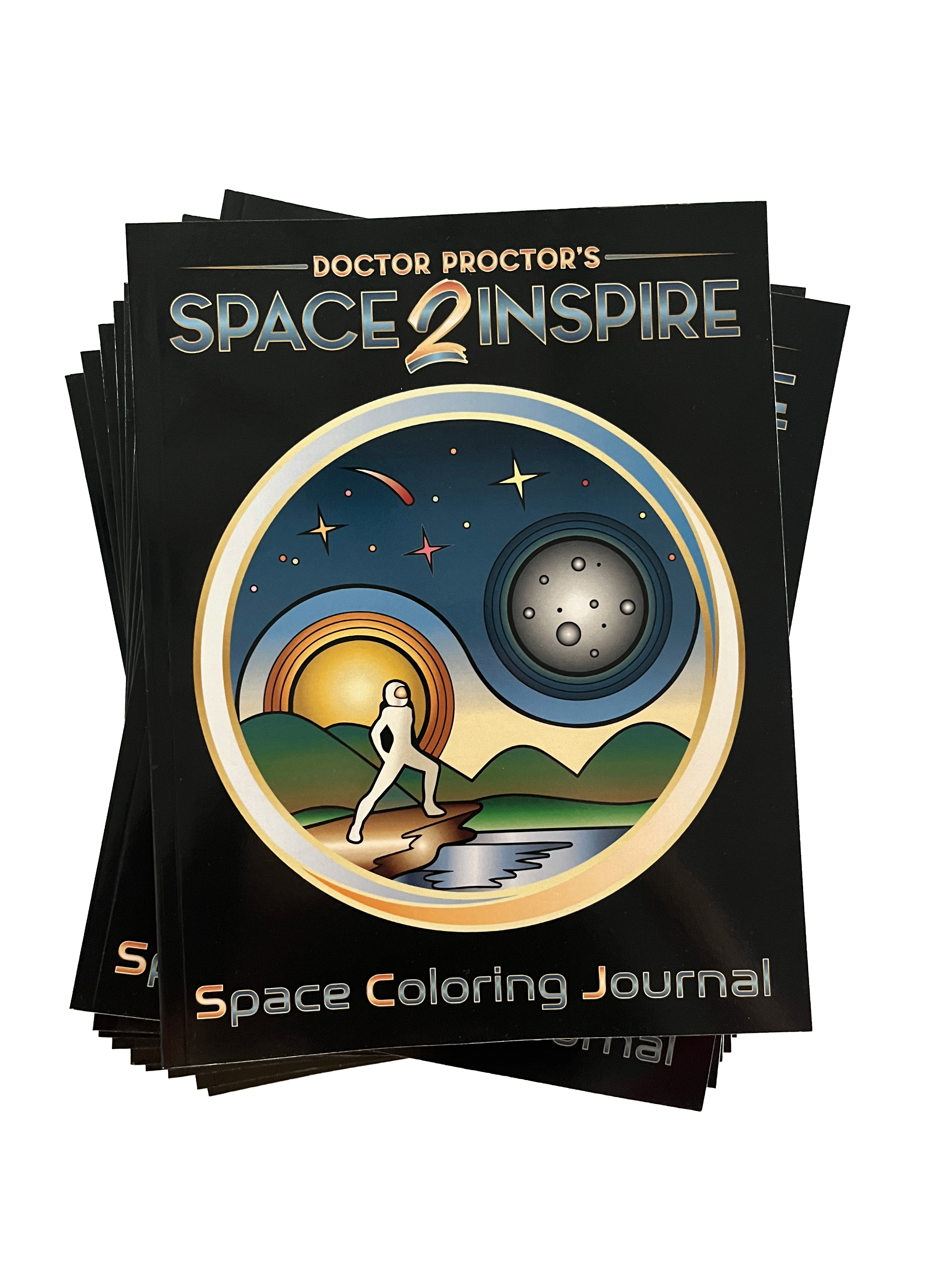 Bundle of 10: SIGNED Space Coloring Journal