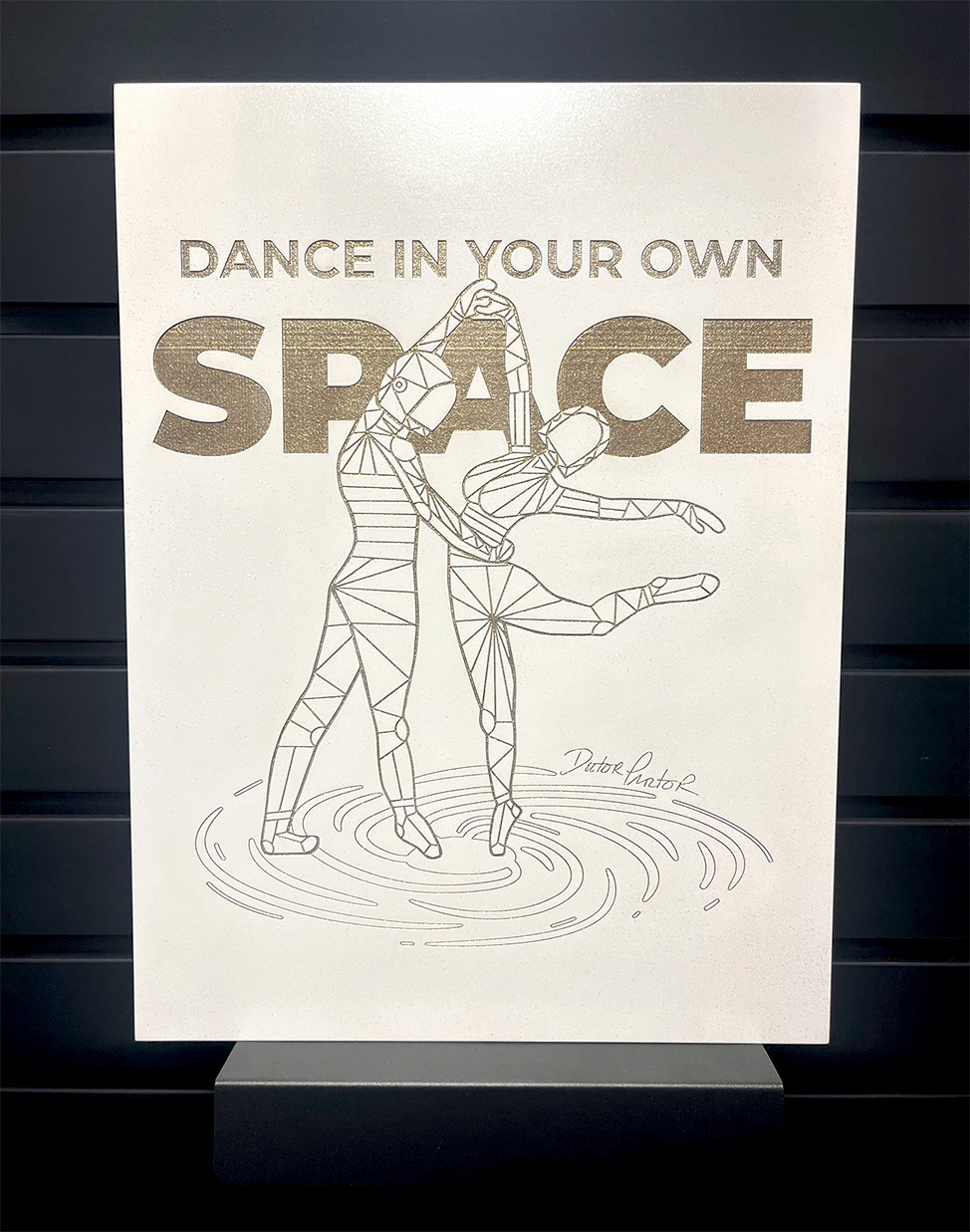 Dance in your own Space White Panel 12" x 16"