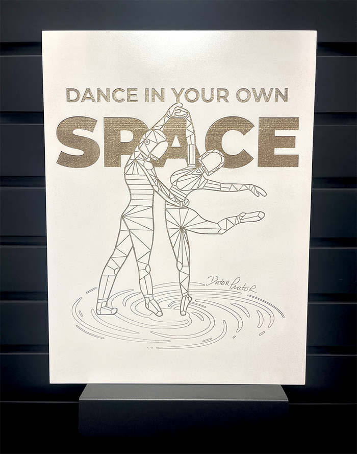 Dance in your own Space White Panel 12