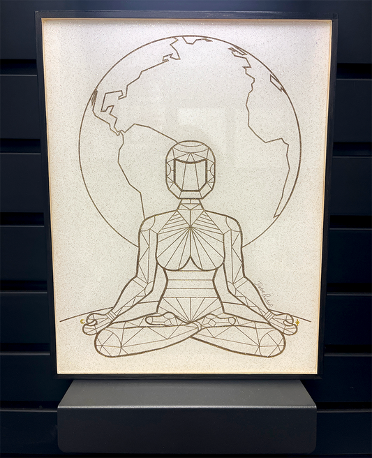 OmNaut on Moon Resin Pour 11" x 14"