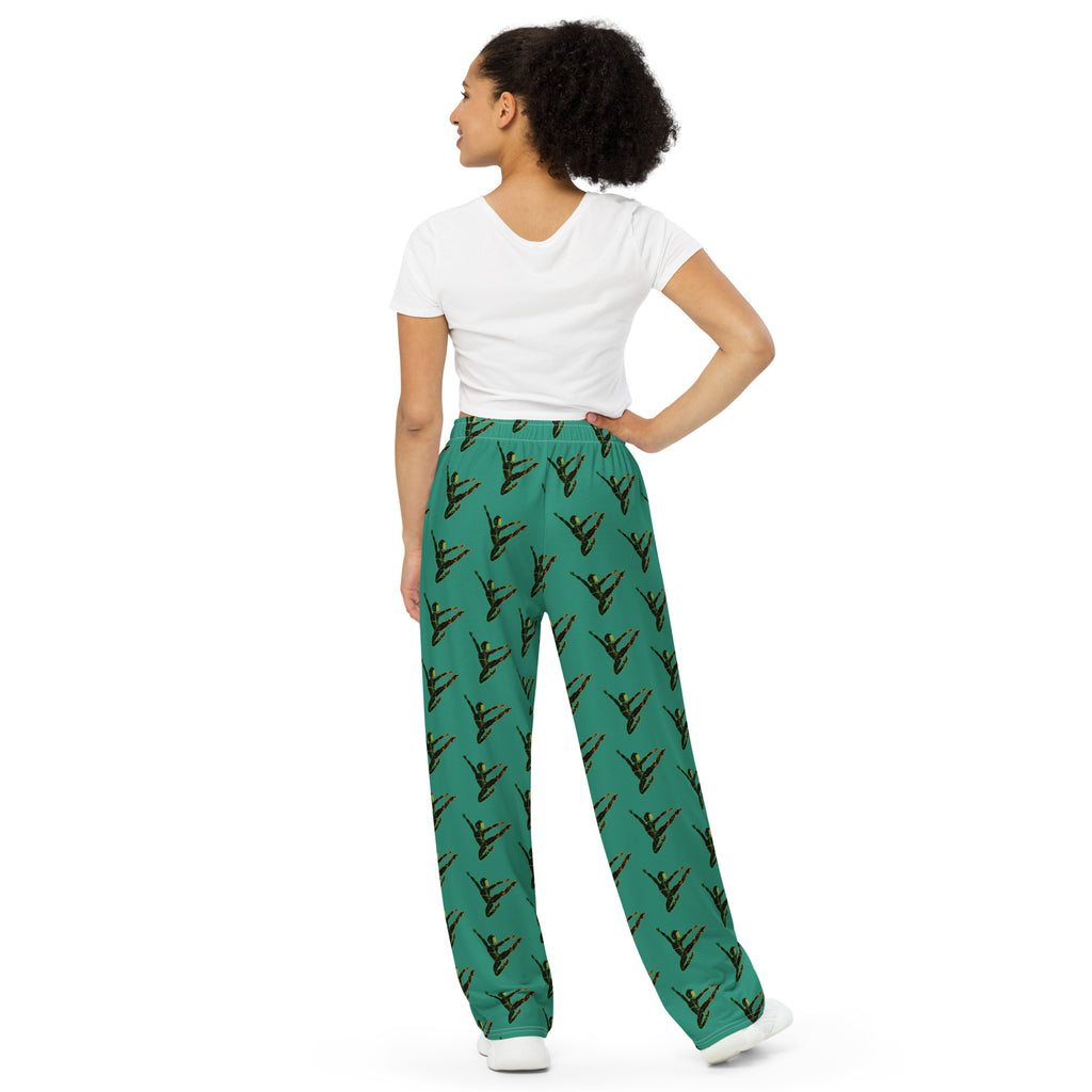 Afroboticus Emerald unisex wide-leg pants