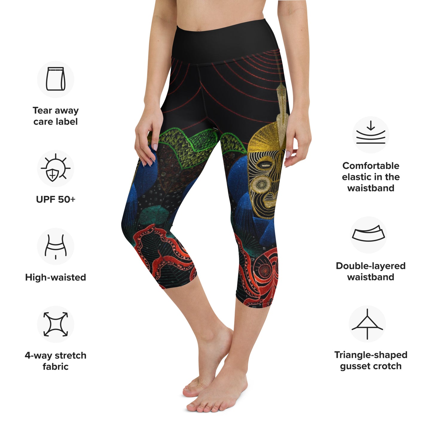 Octopus Yoga Capri Leggings