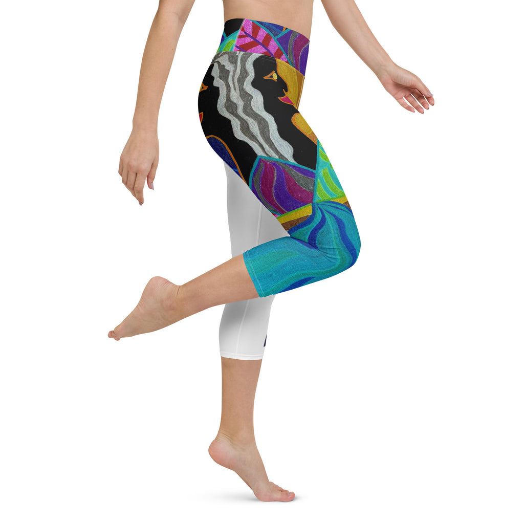 AfroGaia Night Light Yoga Capri Leggings