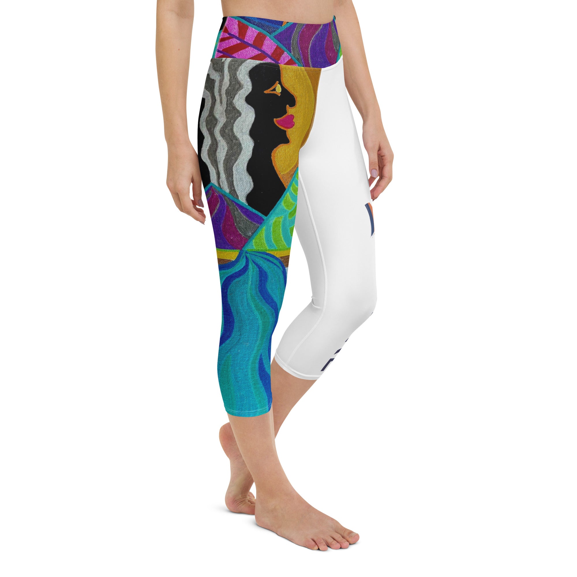 AfroGaia Night Light Yoga Capri Leggings