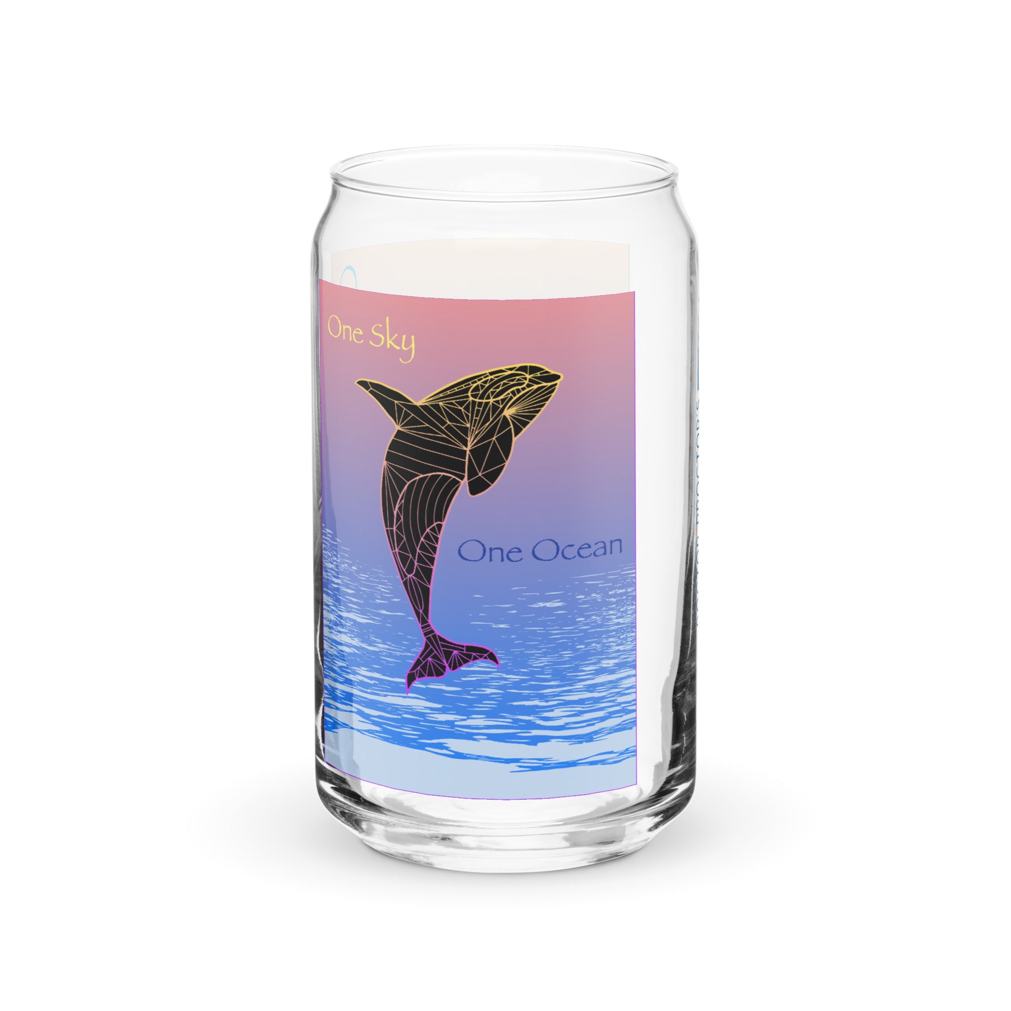 One Sky One Ocean Can-shaped glass