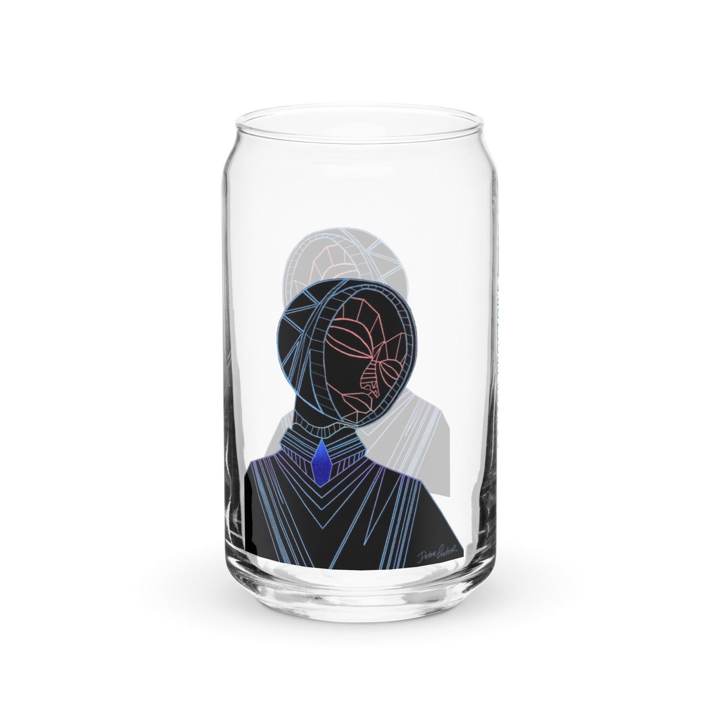 Afrobotica Melancholy Blue Can-shaped glass