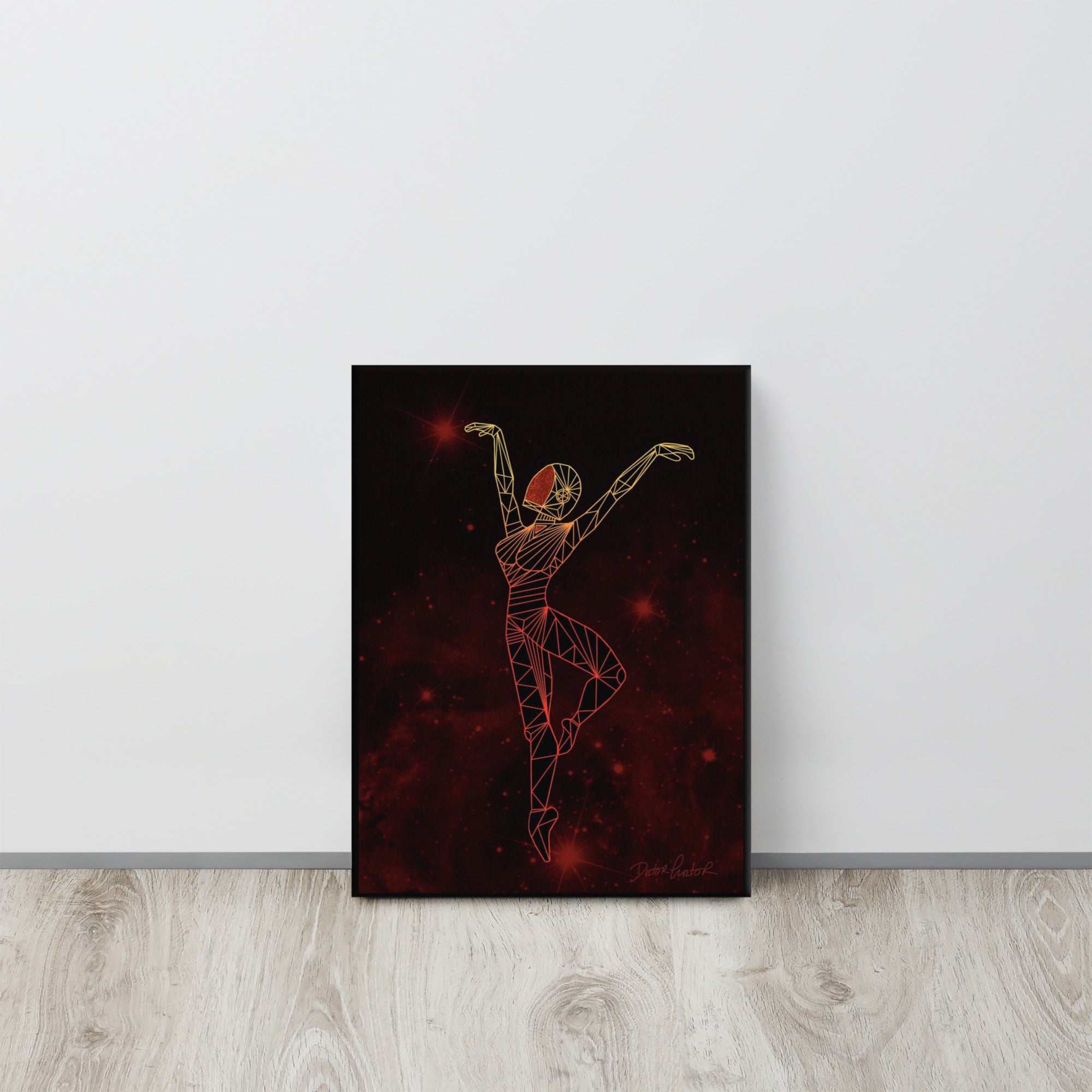 Afrobotica Releve Red Canvas (12 x 16)