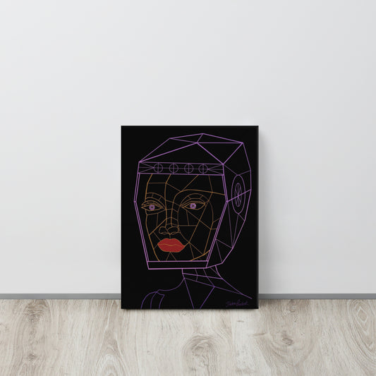 Afrobotica Bella Neon Canvas (12 x 16)