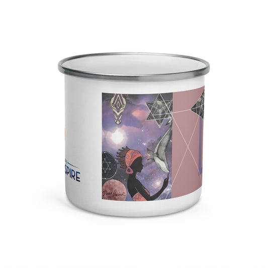 The Whale Dancer with Poetry Enamel Mug