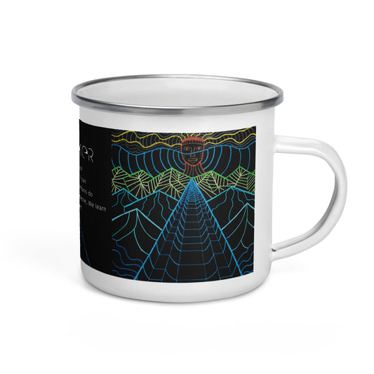 Seeker with Poetry Enamel Mug