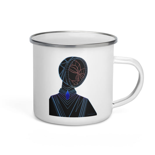 Afrobotica Melancholy Blue Enamel Mug